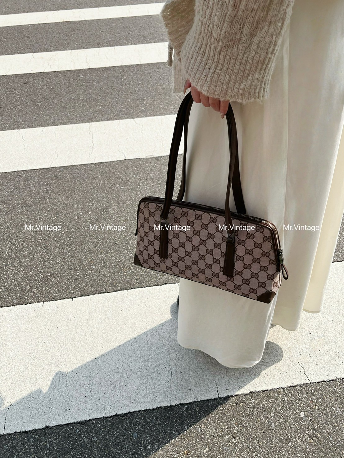 Gucci老花單肩包