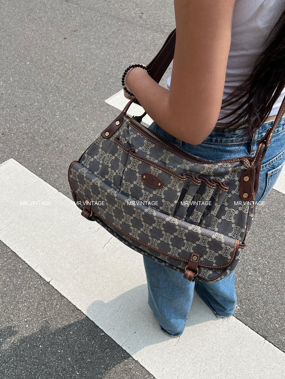 Celine丹寧側背包