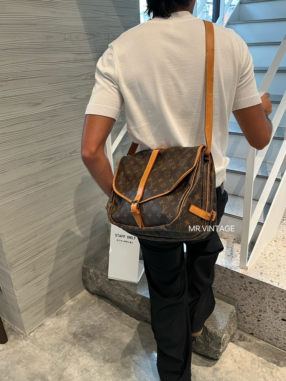 Louis vuitton老花馬鞍包