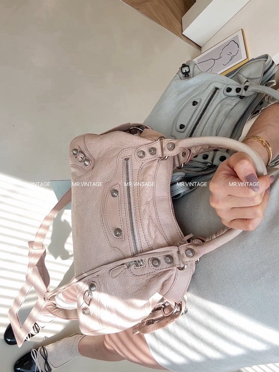 Balenciaga 機車包/寶寶粉