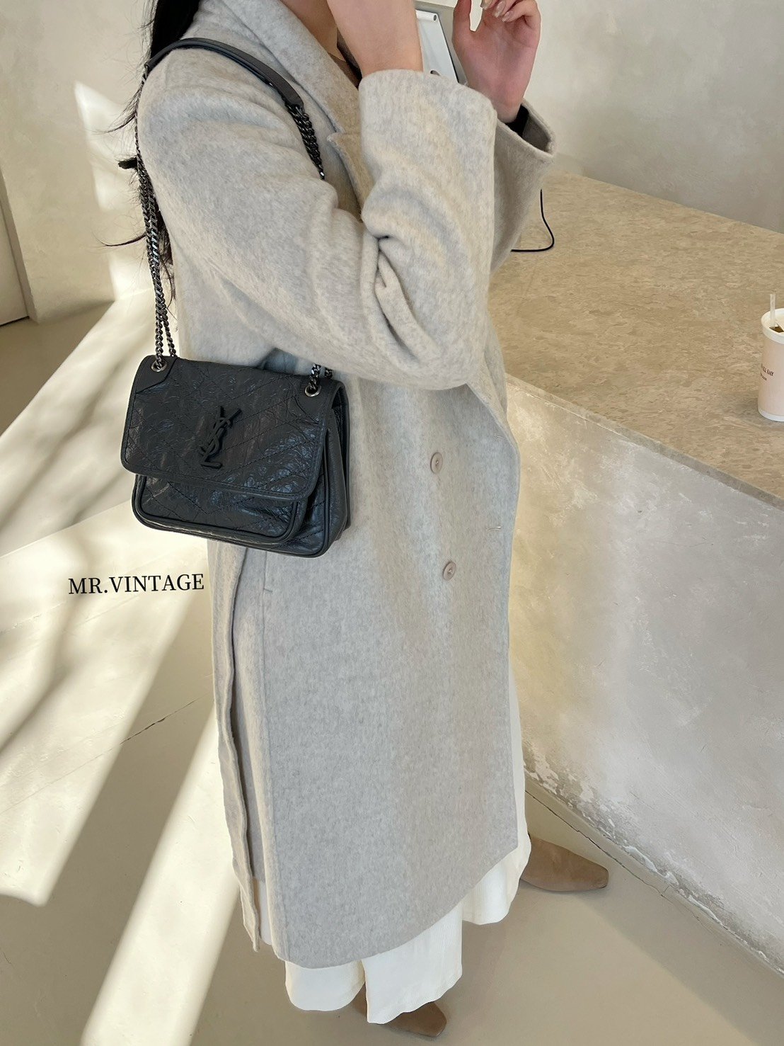 Ysl Niki小號(大象灰)