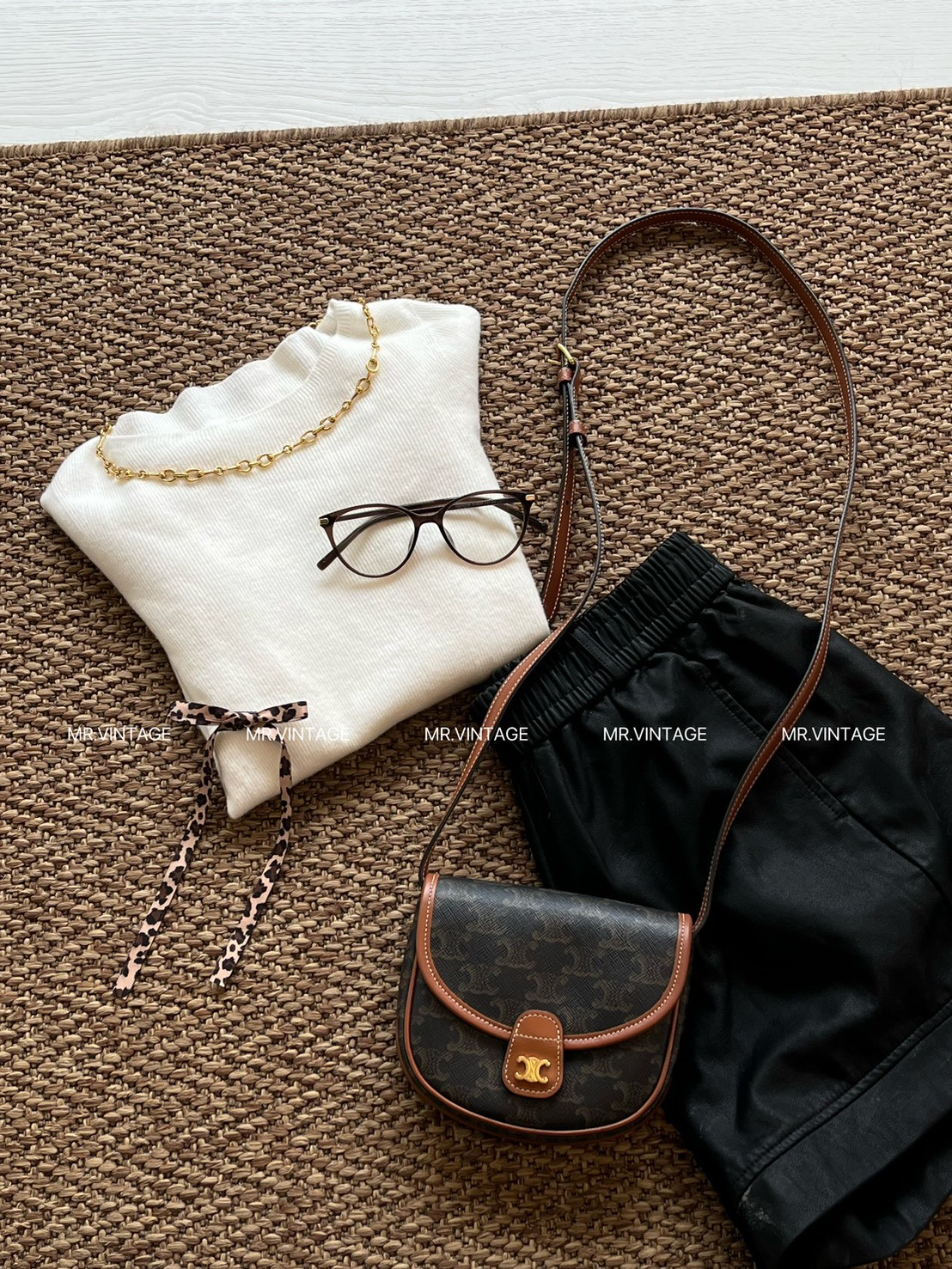 Celine凱旋門馬鞍包