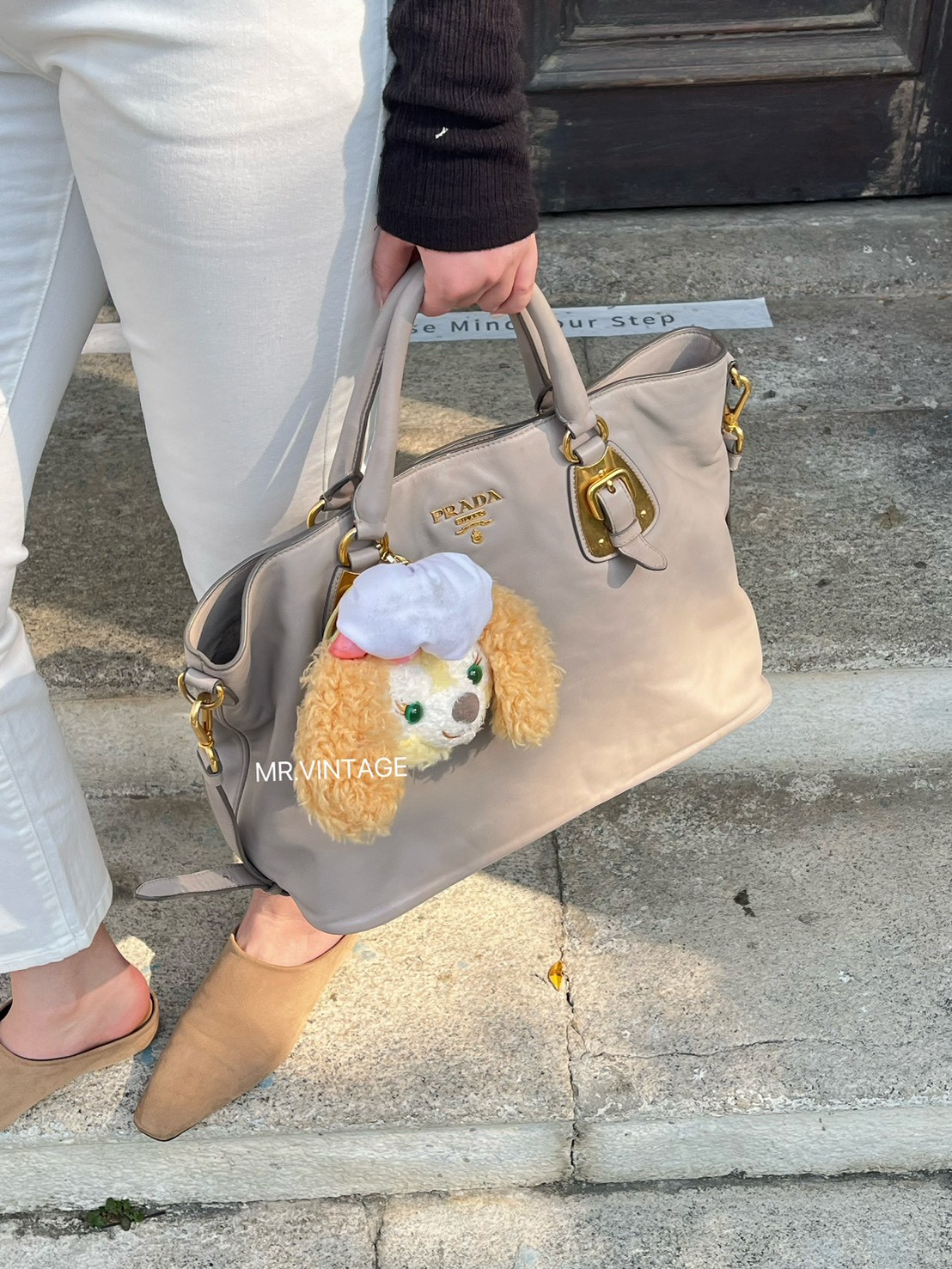 Prada托特包(藕粉色)