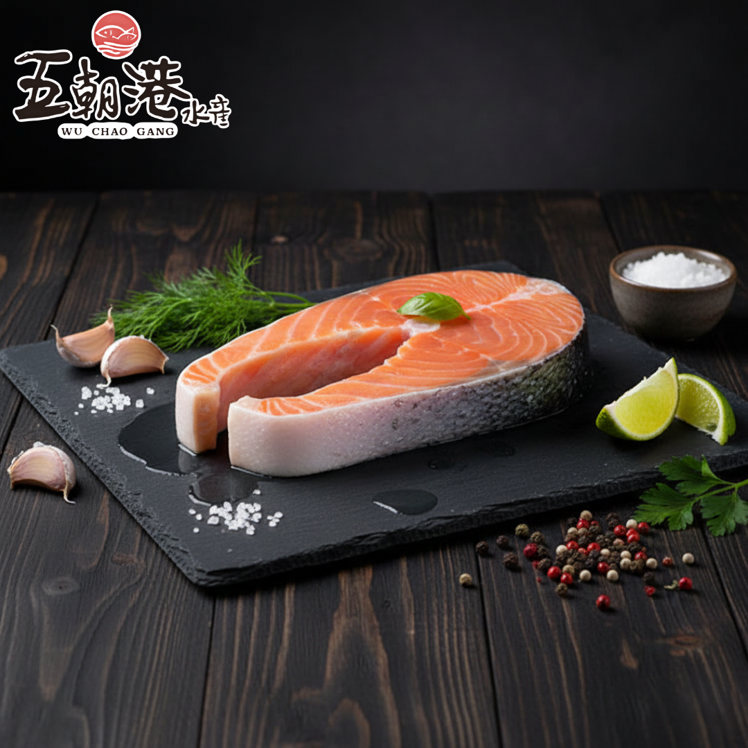 【五朝港水產】(8片優惠組)頂級大西洋鮭魚片