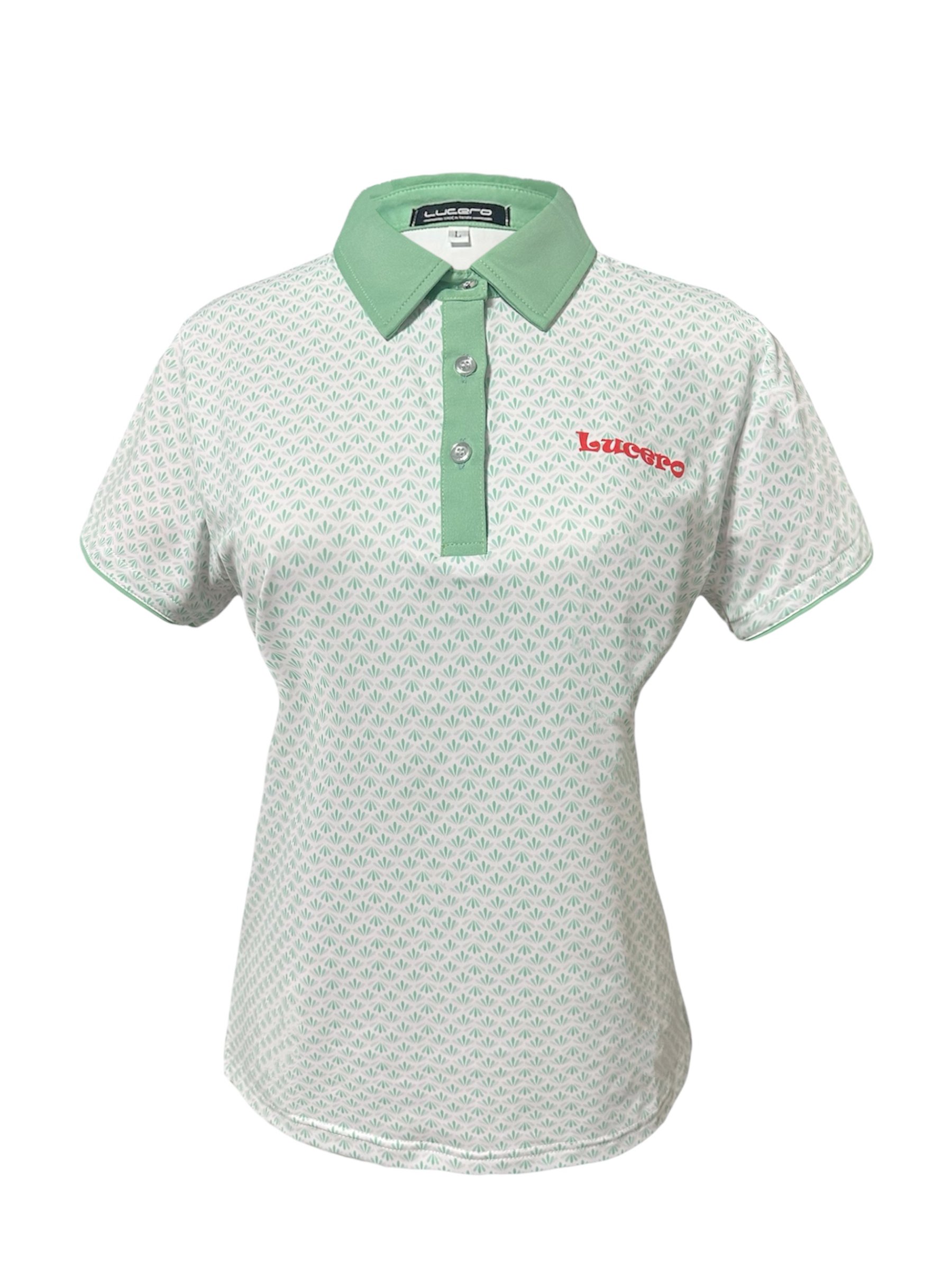 情侶款｜螢火蟲系列  綠葉瓣撞色 短袖POLO衫-女