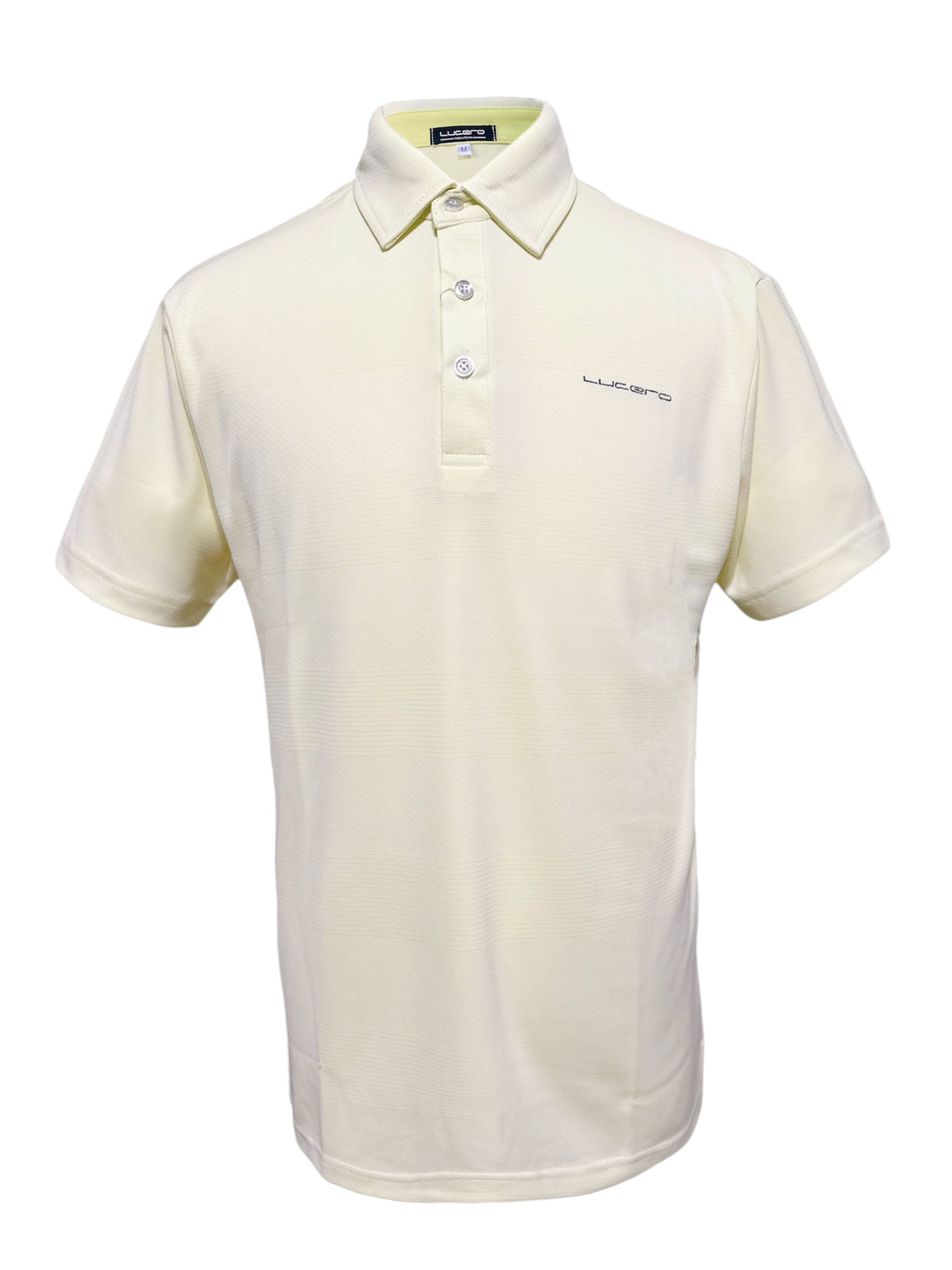 橫斜紋雙斜紋-繡花LOGO短袖上衣-黃（男）