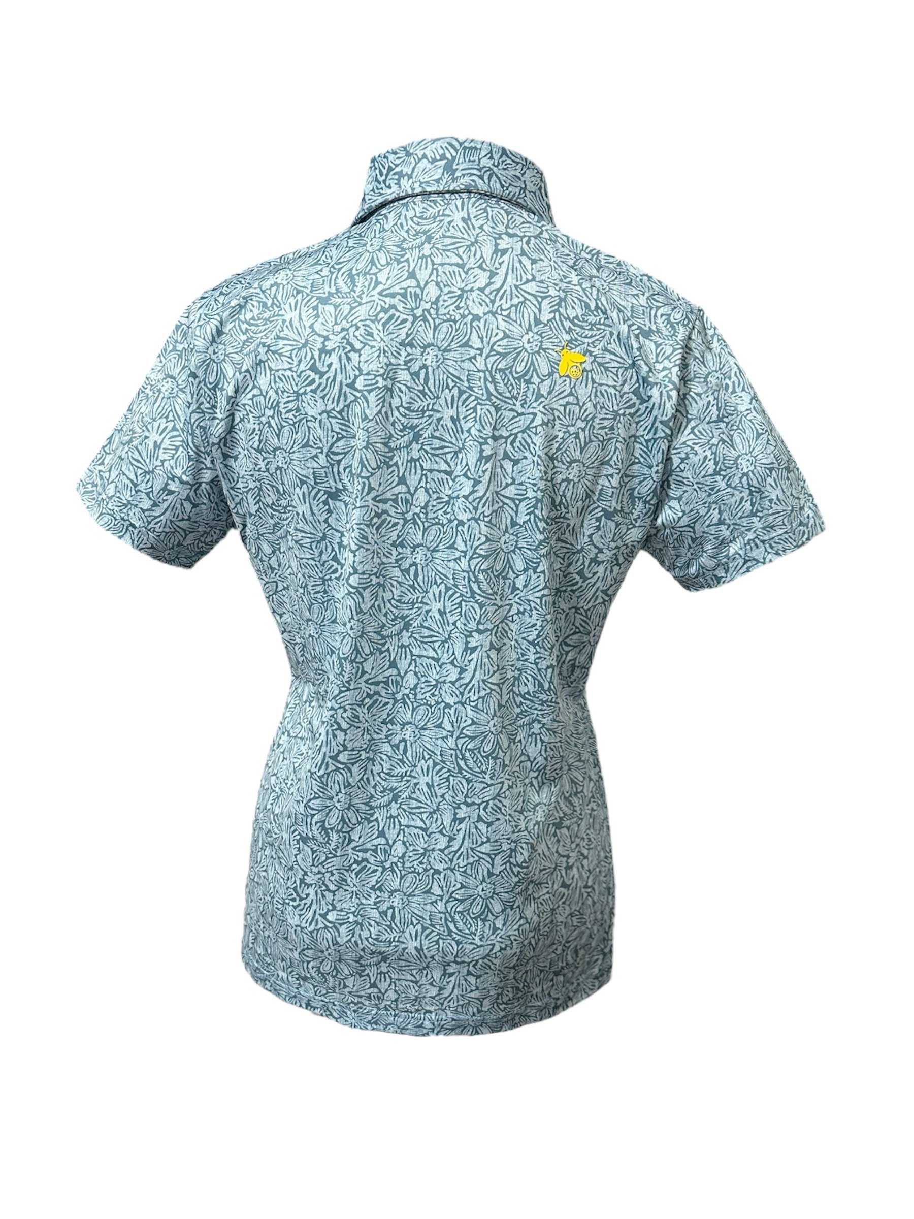 情侶款｜螢火蟲系列 清新花影印花 短袖POLO衫-女