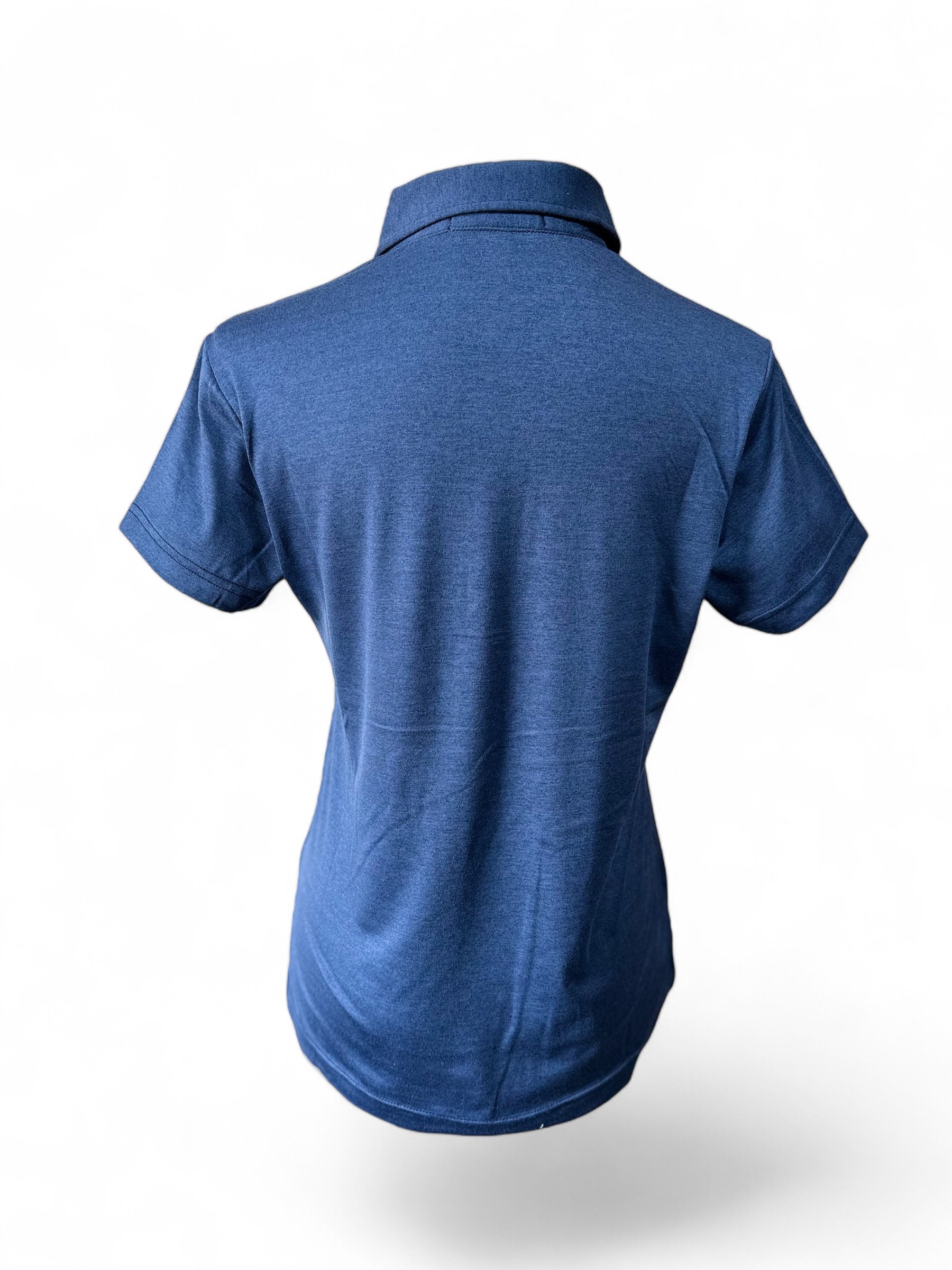 情侶款 | 磨毛面料超親膚POLO衫短袖上衣-深藍（女）