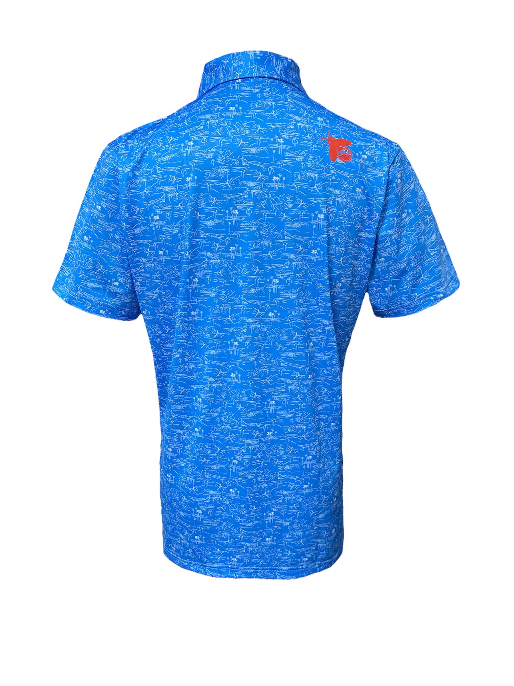 男款｜螢火蟲系列 棕梠樹圖騰印花 短袖POLO衫-男