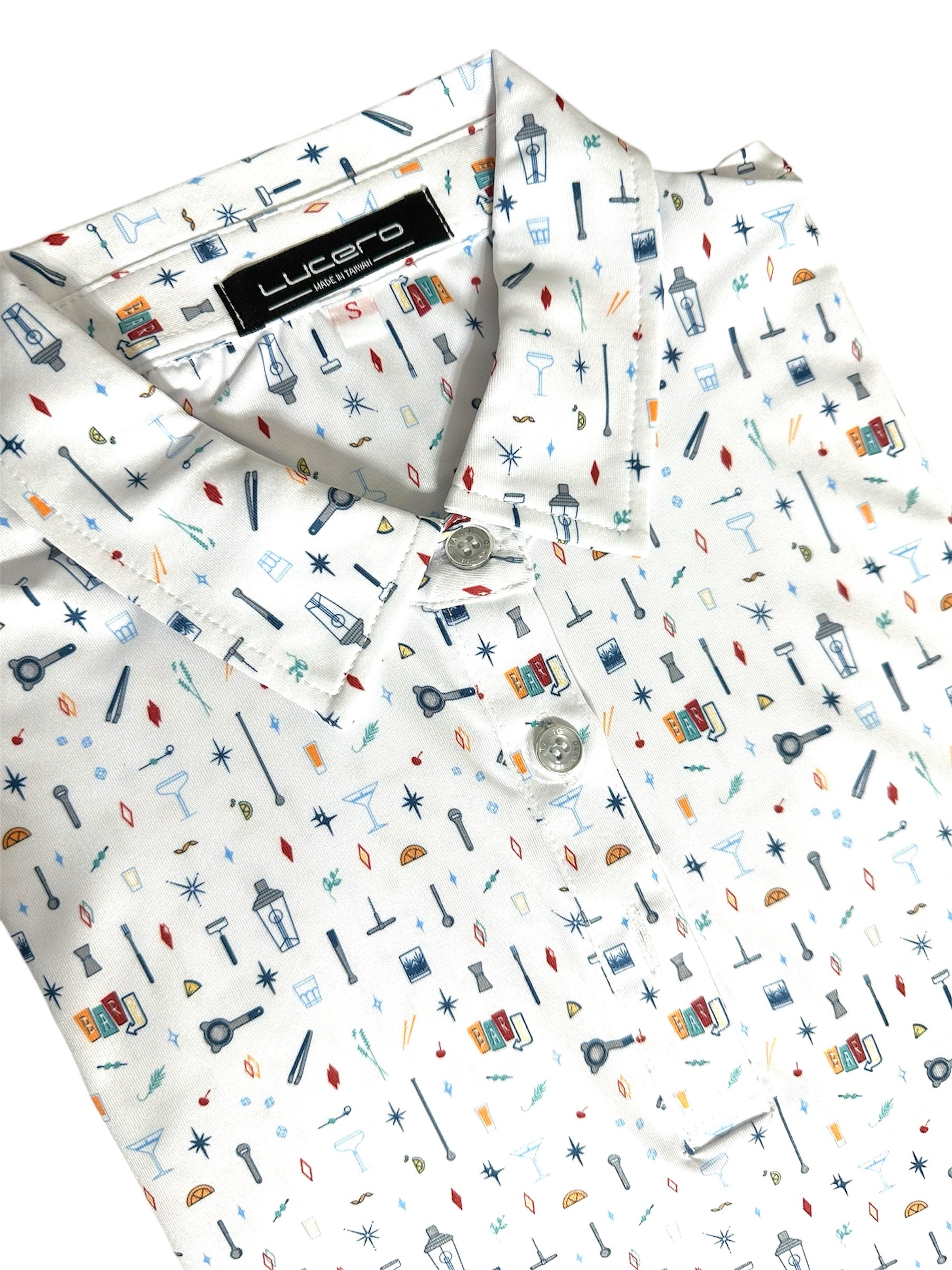 情侶款｜俏皮實驗室圖騰印花 長袖款-白底（女）