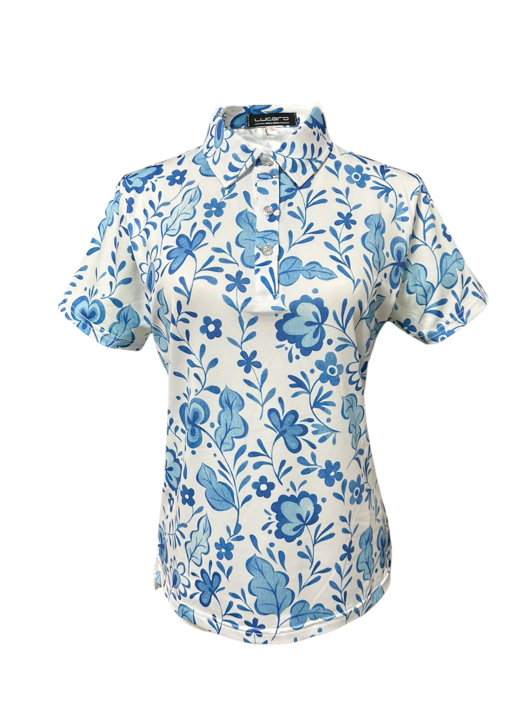 情侶款｜螢火蟲系列 水墨花園印花 短袖POLO衫-女