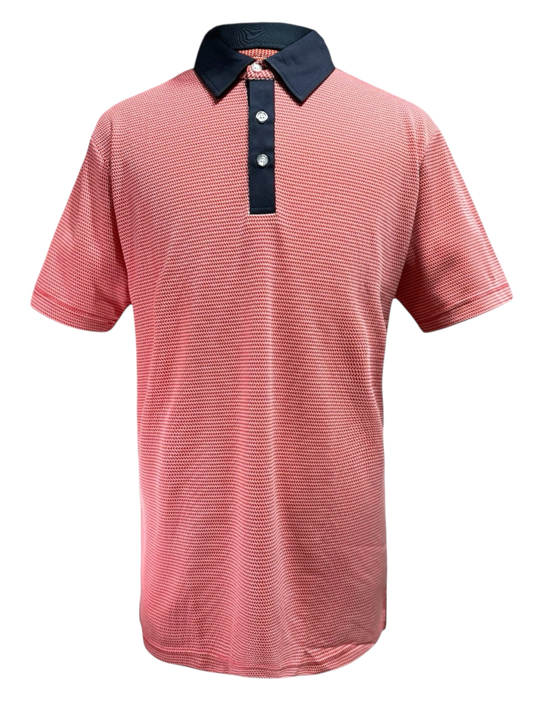 小格紋造型 背後繡花LOGO-紅（男）