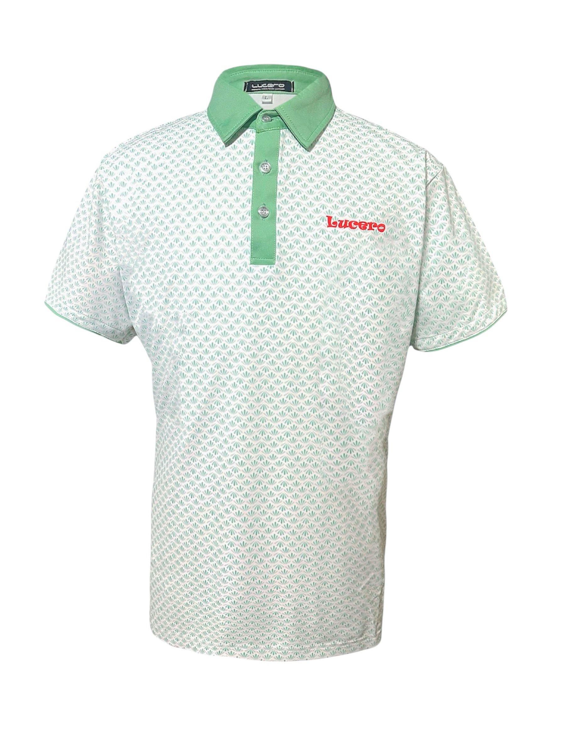 情侶款｜螢火蟲系列  綠葉瓣撞色 短袖POLO衫-男