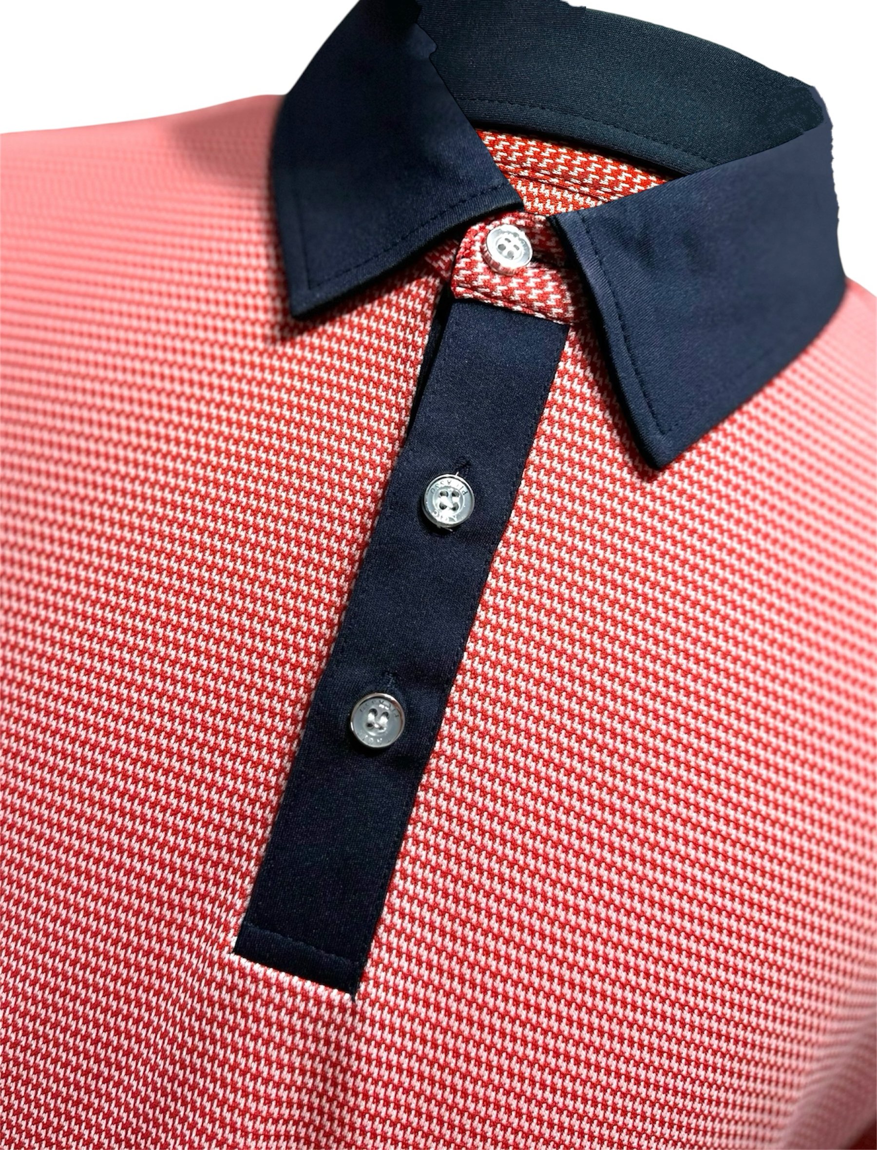 小格紋造型 背後繡花LOGO-紅（男）