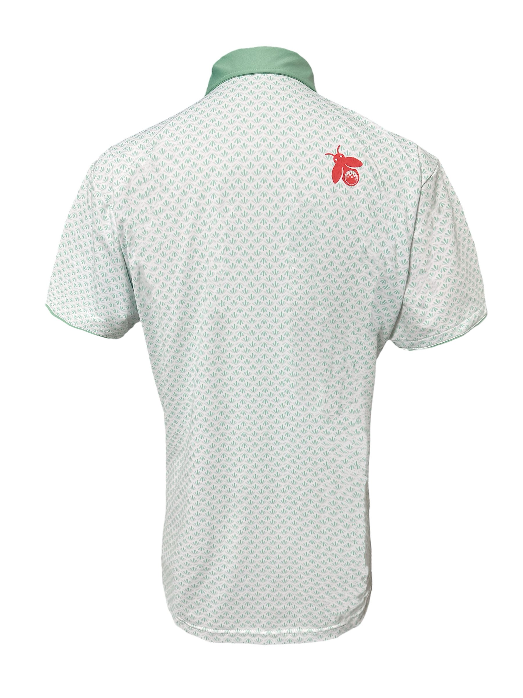 情侶款｜螢火蟲系列  綠葉瓣撞色 短袖POLO衫-男