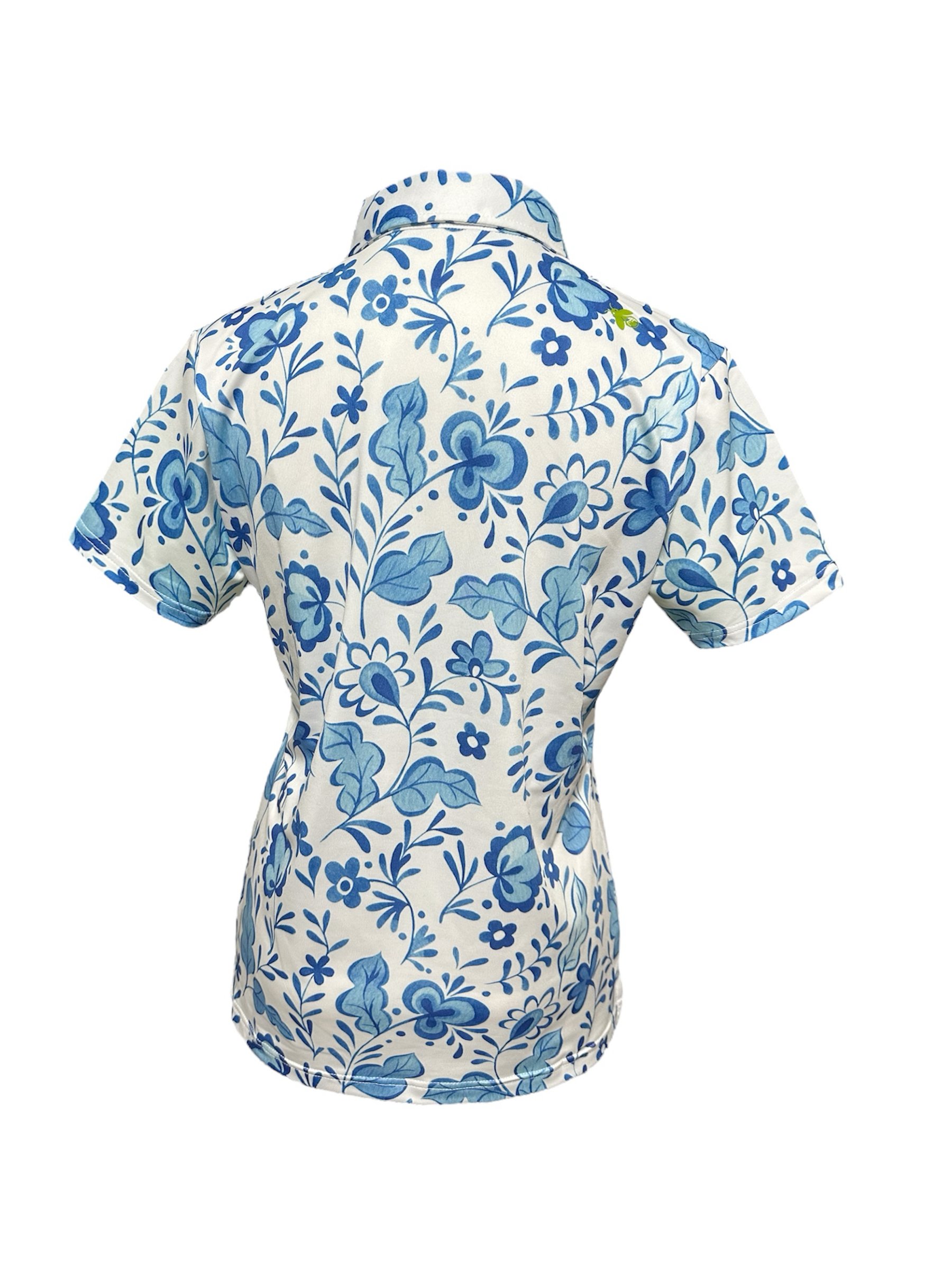 情侶款｜螢火蟲系列 水墨花園印花 短袖POLO衫-女