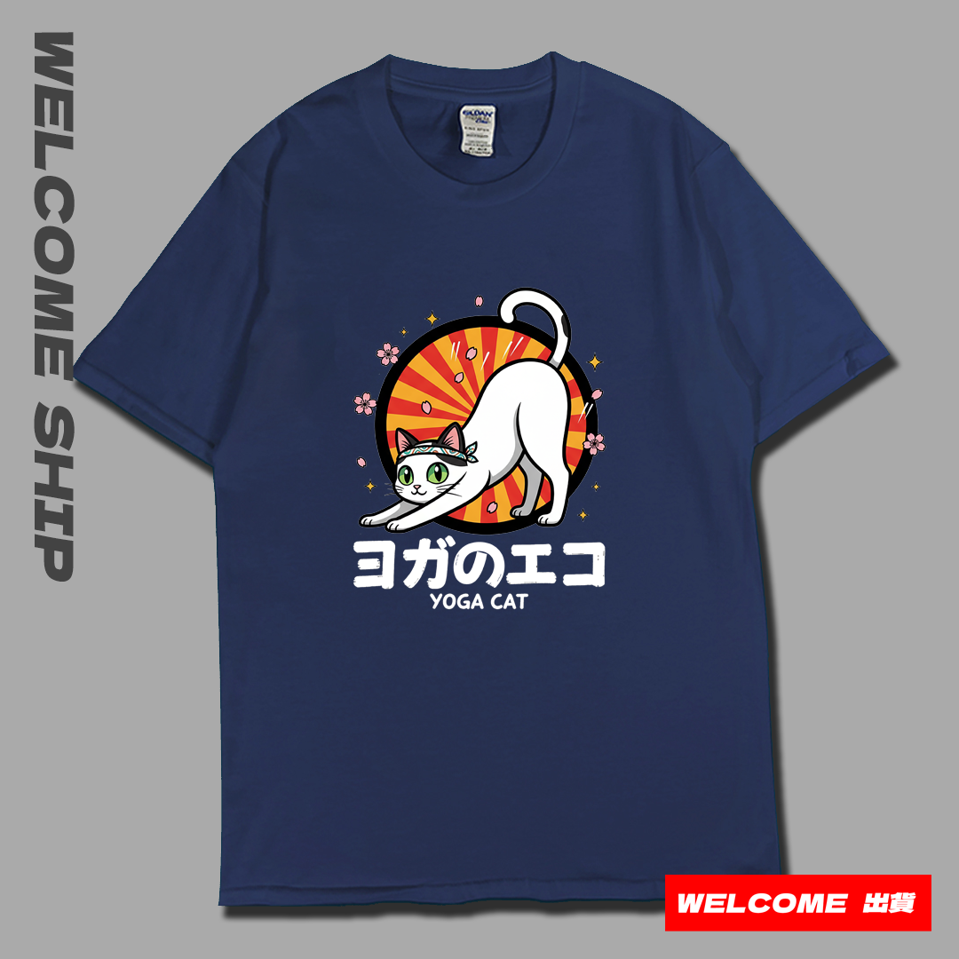 (短T)瑜珈貓 Welcome出貨