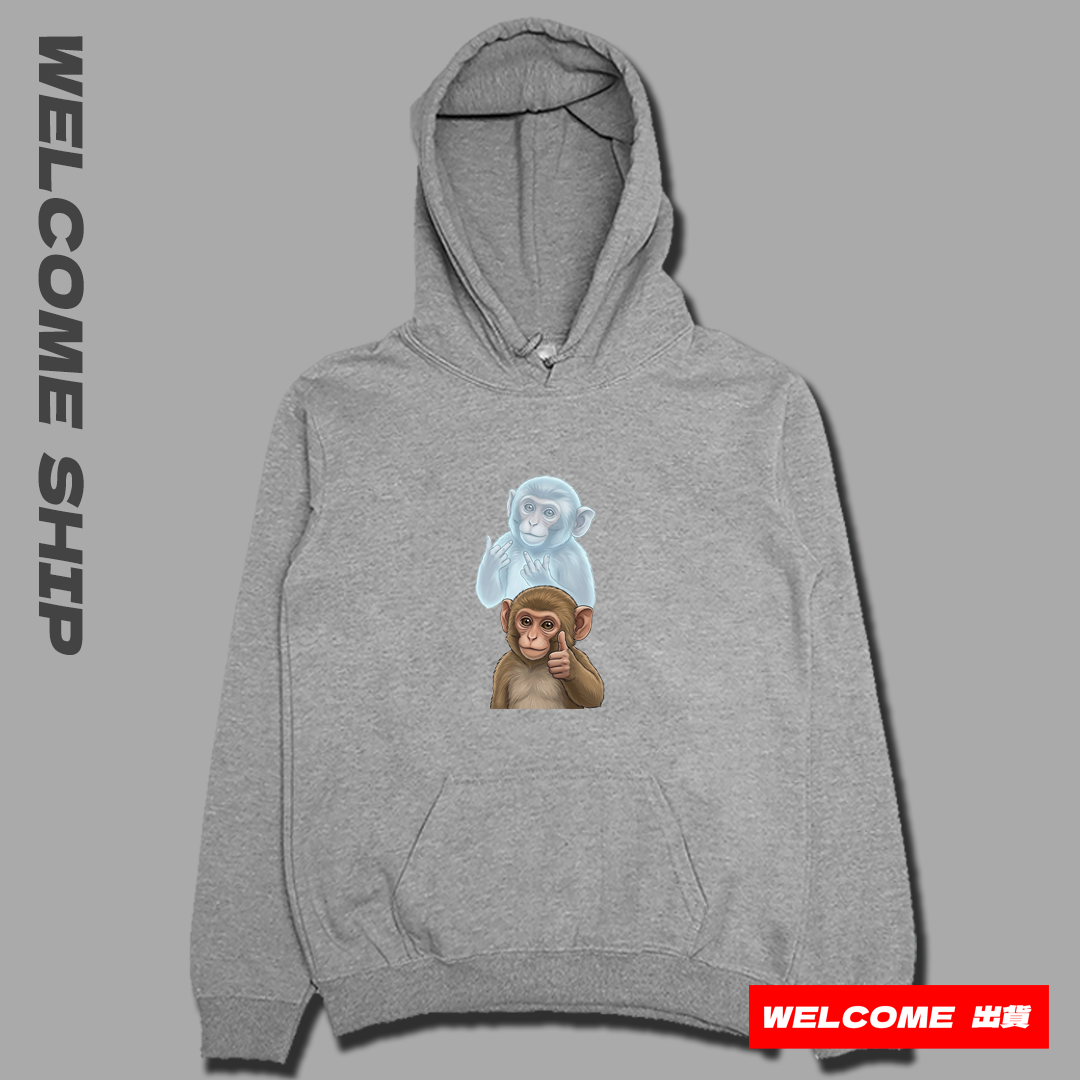 (連帽上衣)猴子 Welcome出貨