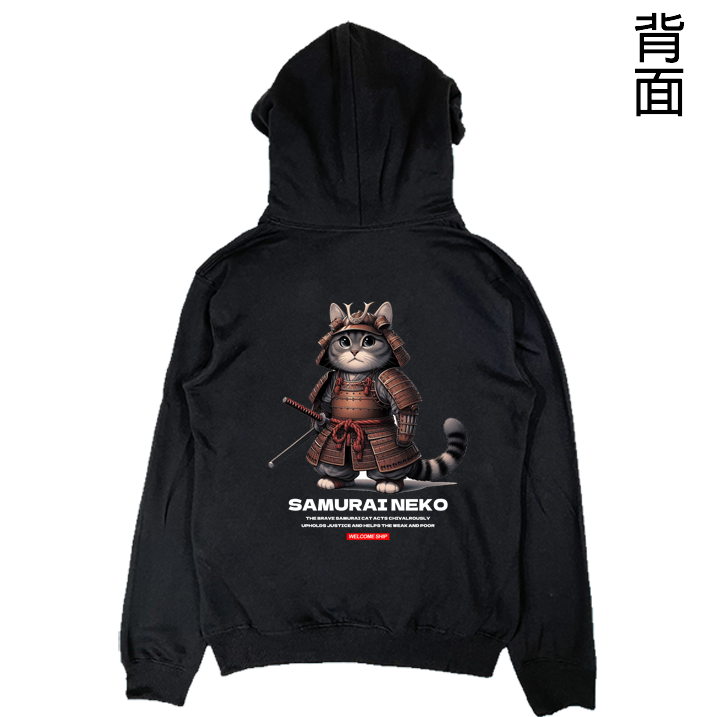 (連帽上衣)武士貓 Welcome出貨