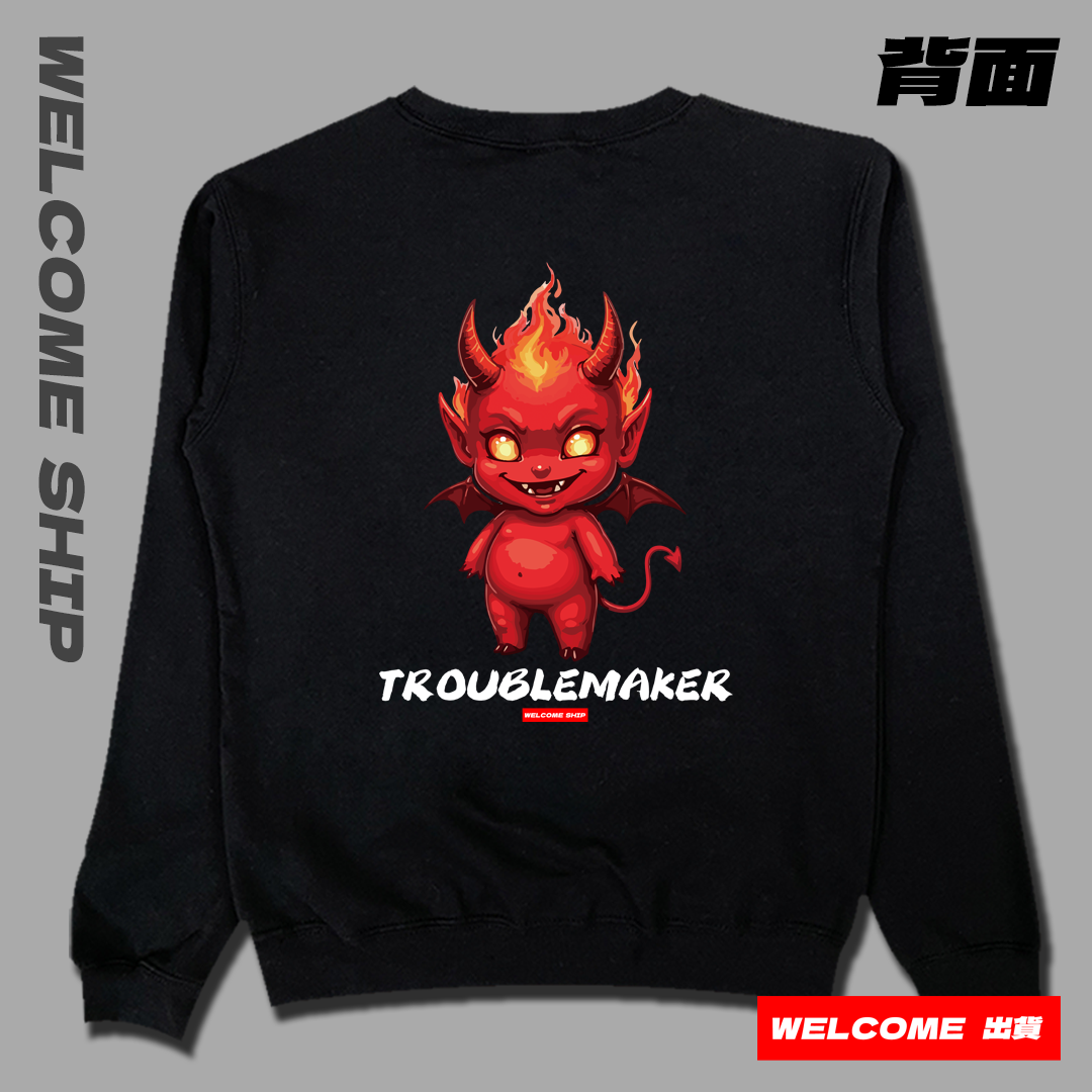 (大學T)小惡魔 Welcome出貨