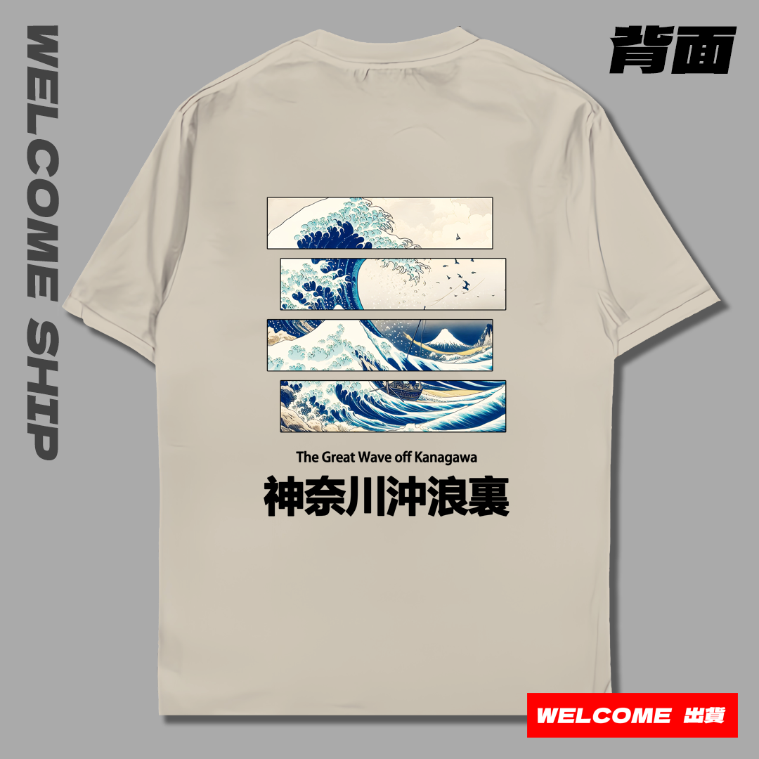 (短T)浮世繪海浪 Welcome出貨