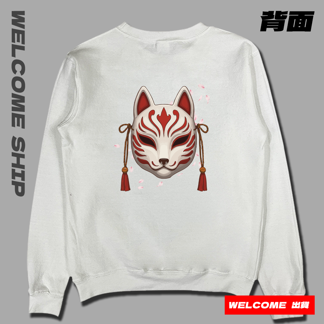 (大學T)狐面 Welcome出貨