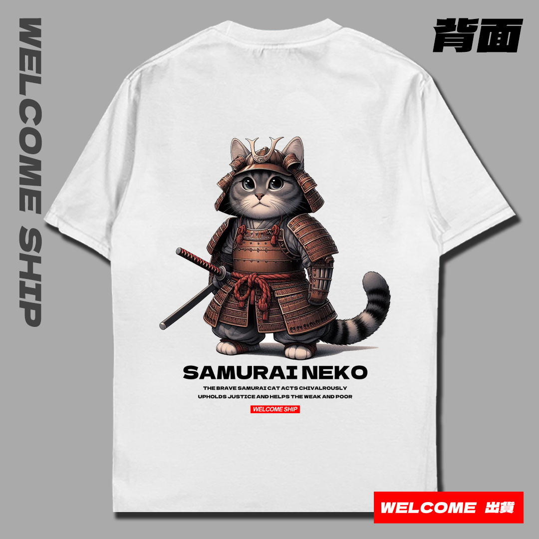 (短T)武士貓 Welcome出貨