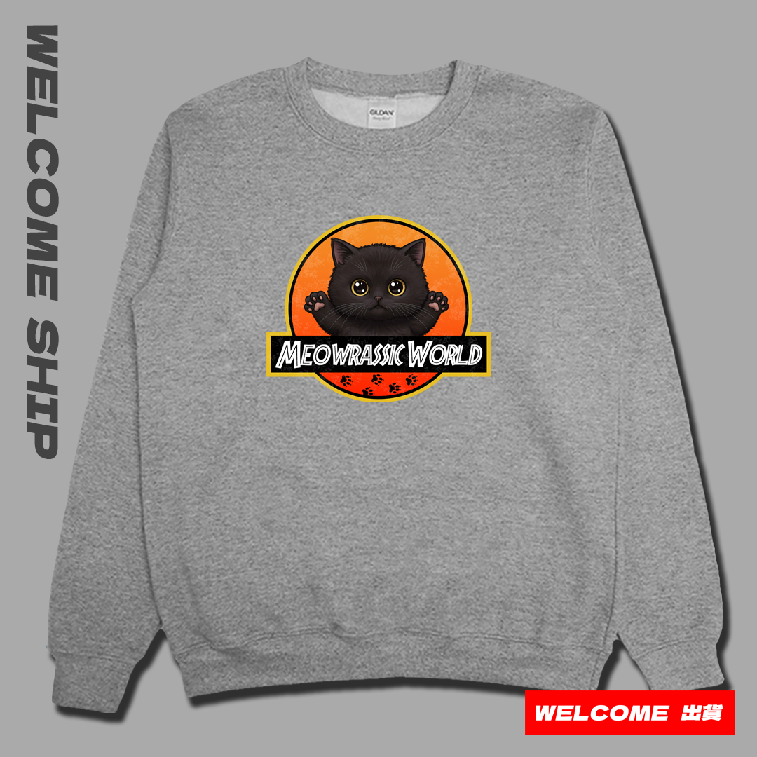 (大學T)貓儸紀世界 Welcome出貨