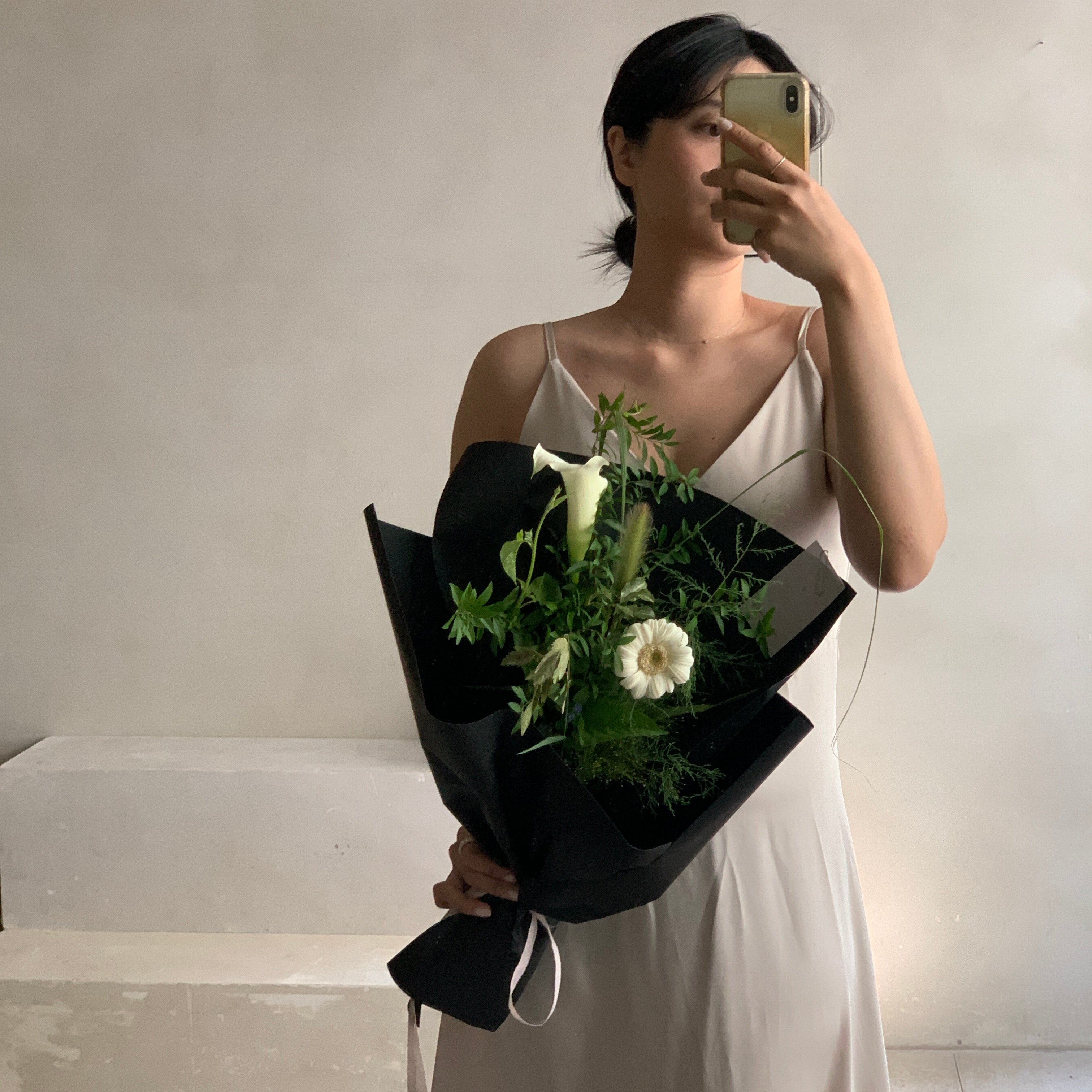 白色非洲菊混合花束