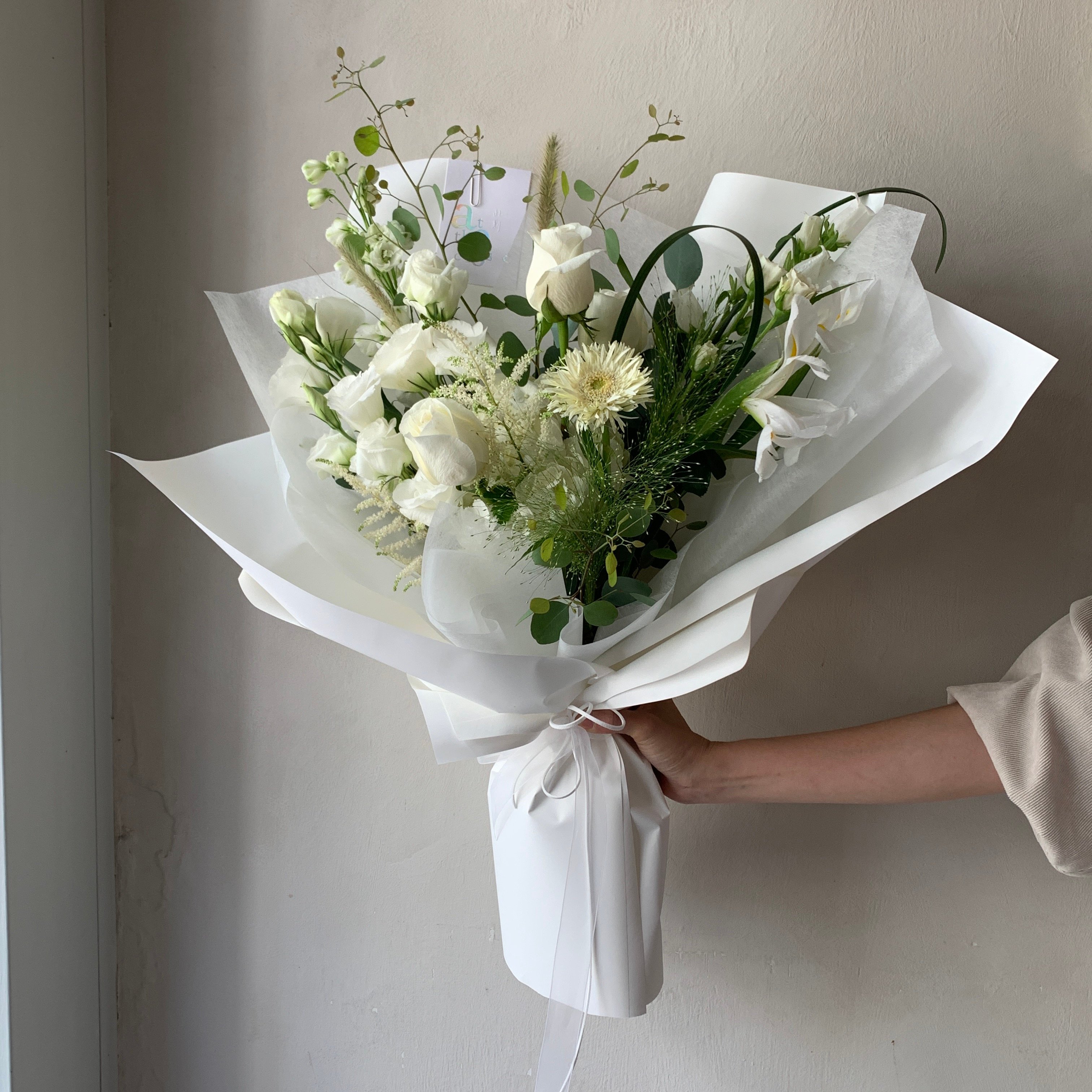 白色系混合花束