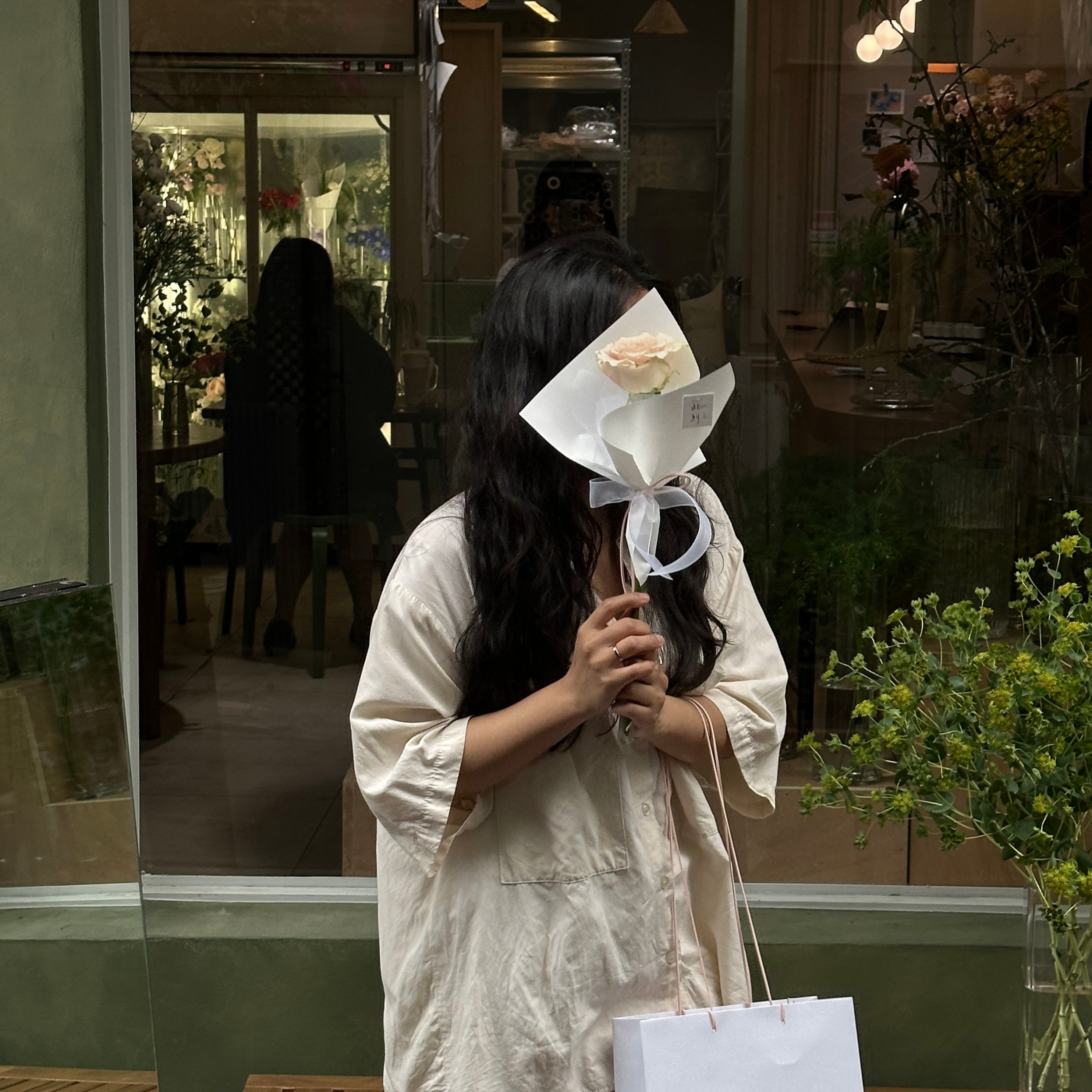 單支流沙玫瑰花束