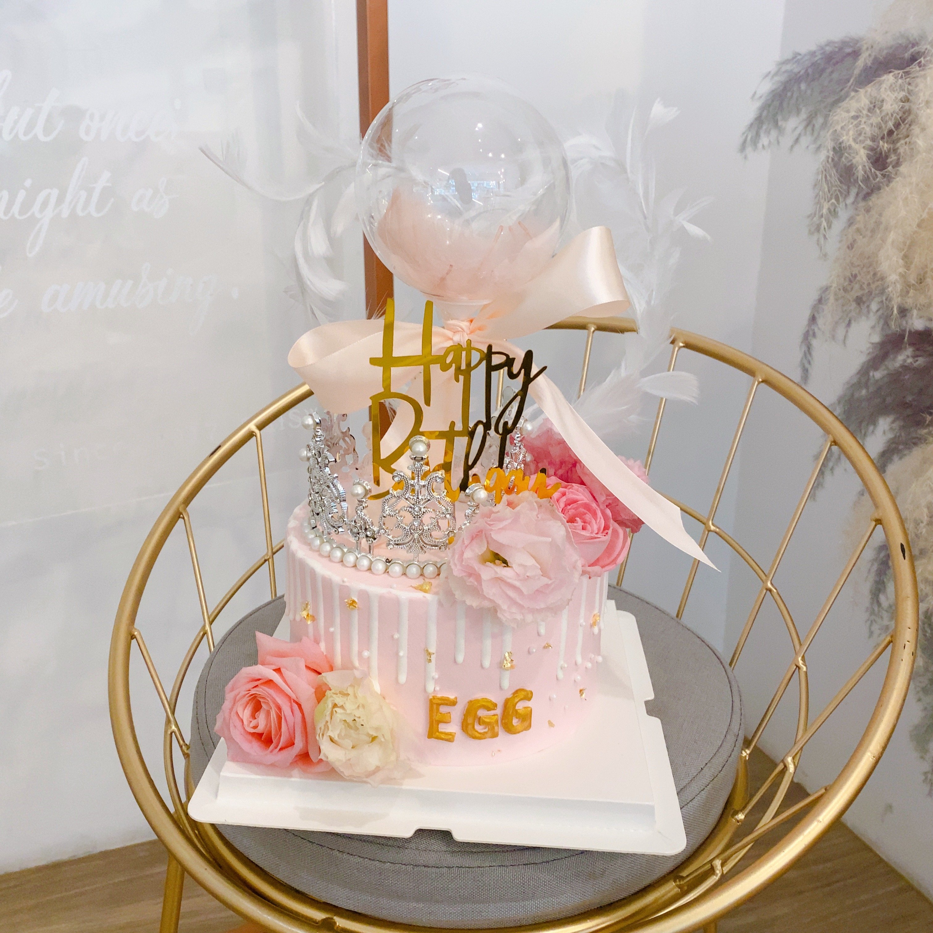 A006鮮花皇冠蛋糕