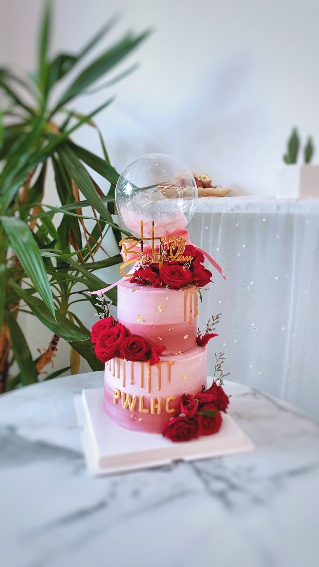 B004雙層鮮花蛋糕