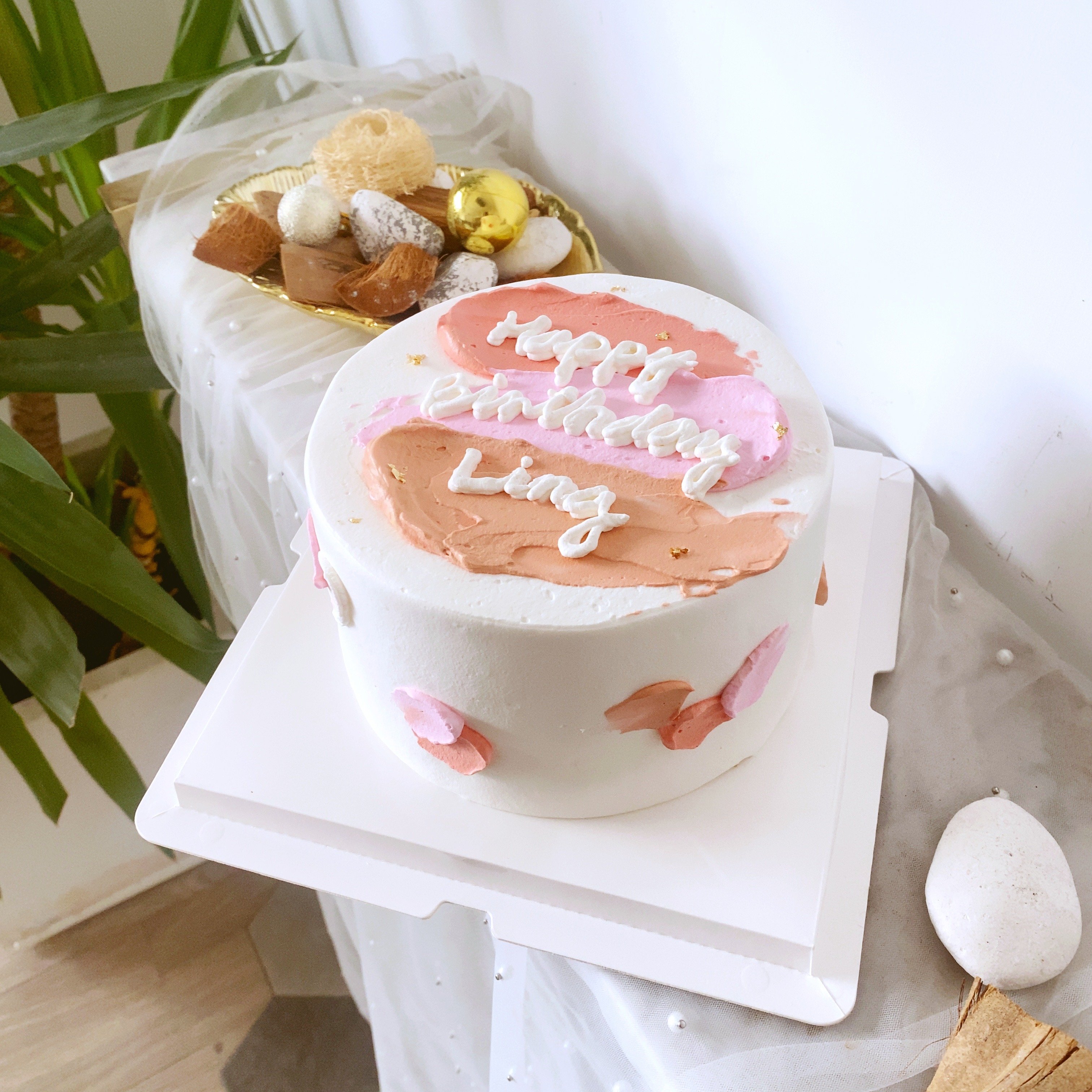 F011手寫字色塊蛋糕