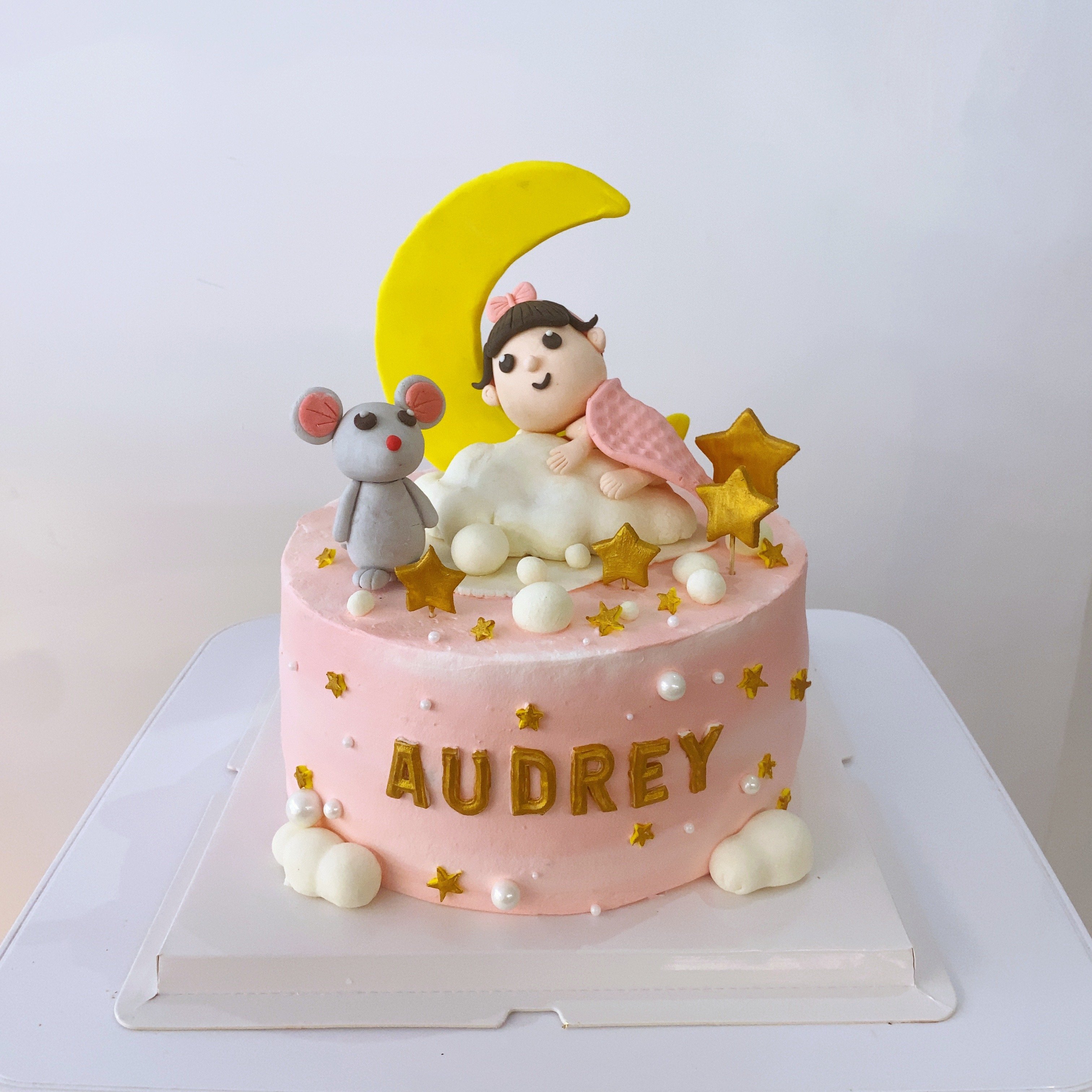 K014雲朵月亮翻糖造型(不包含老鼠)