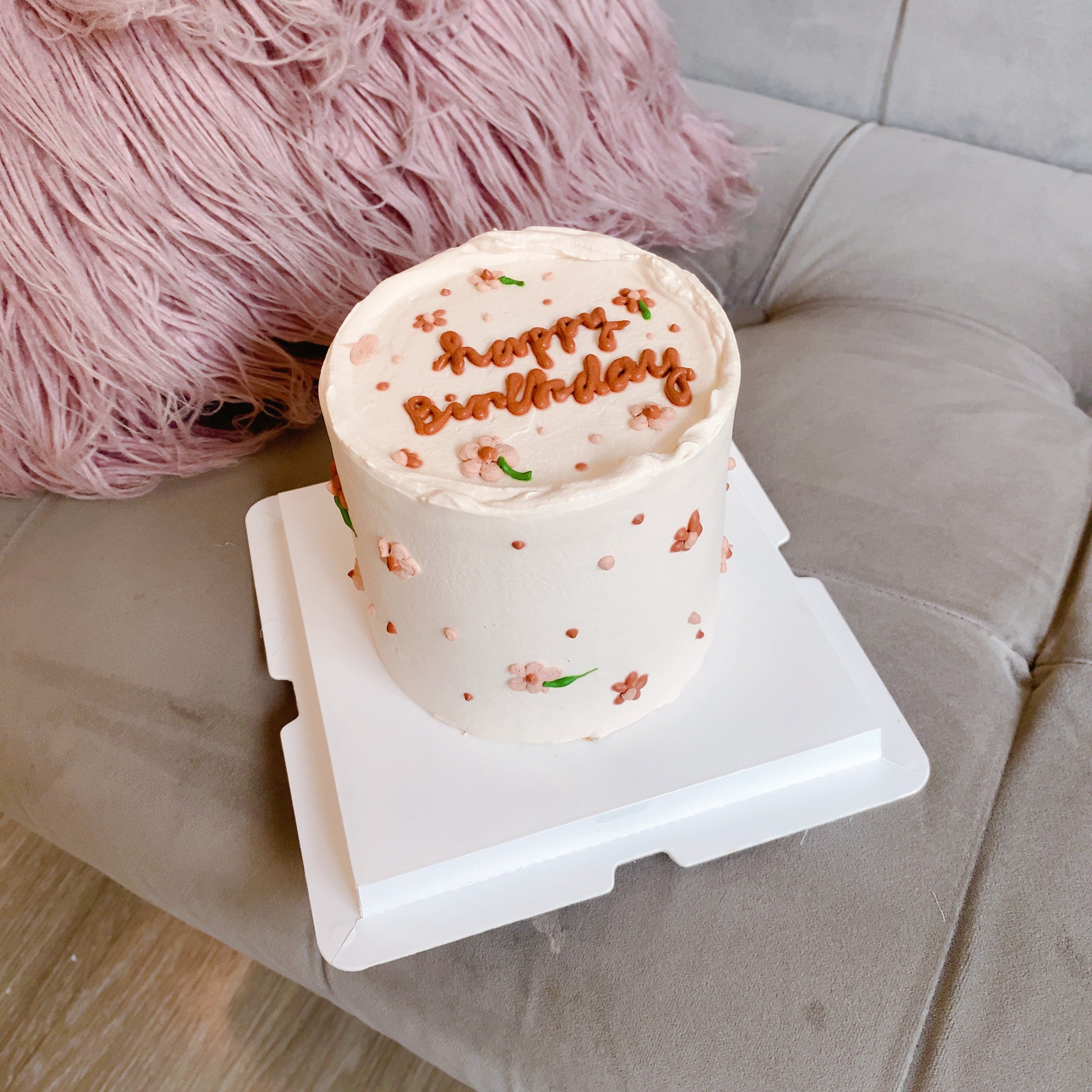 溫柔玫瑰粉手繪小花