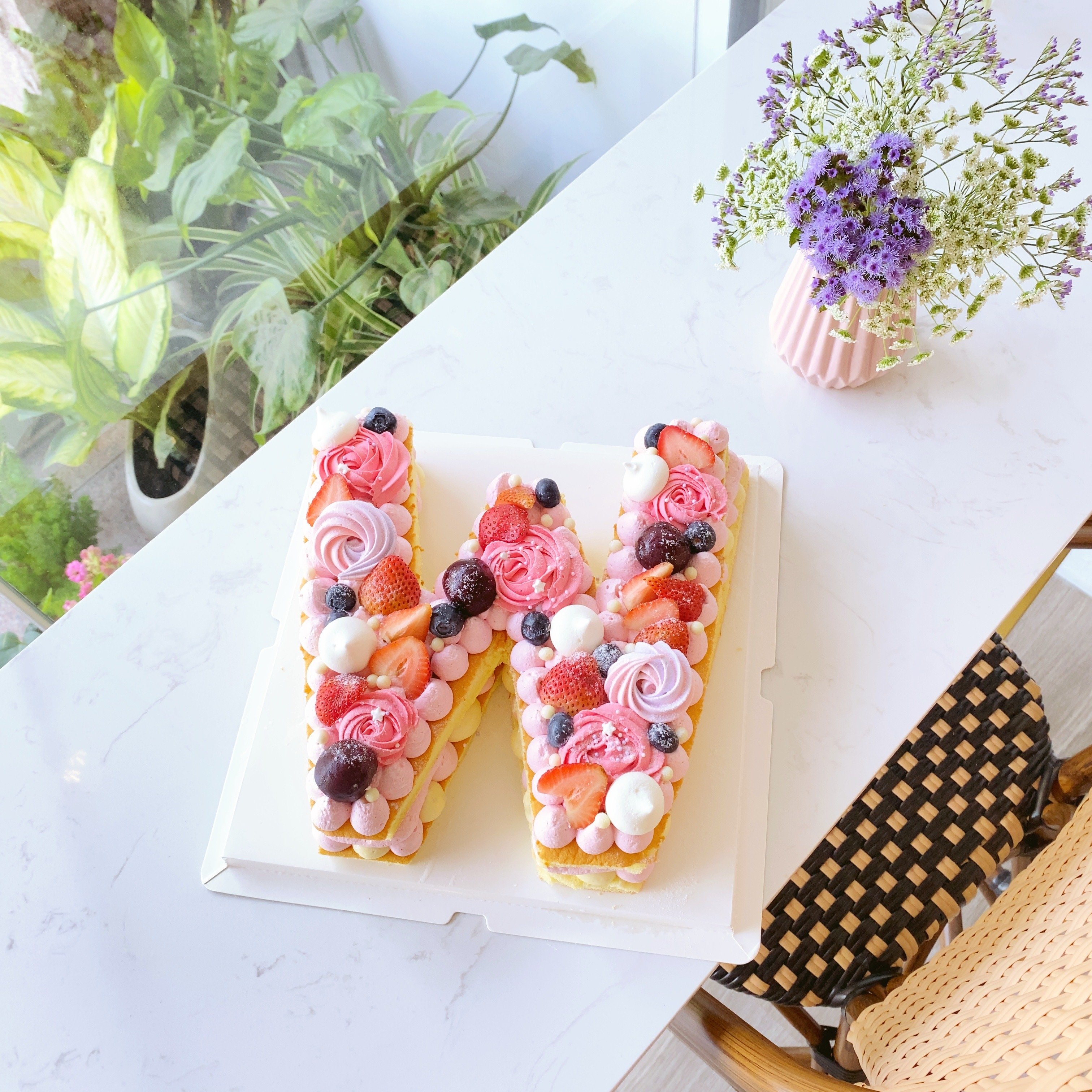 字母Ｗ（基本款/粉色）