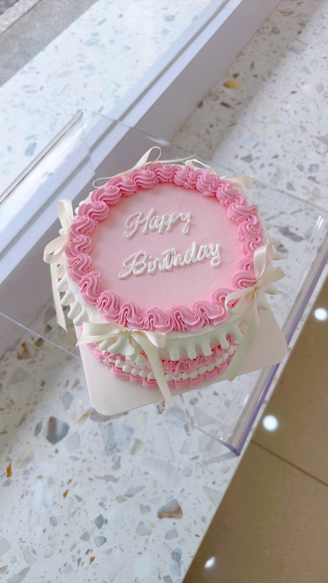 C046淡粉蝴蝶結擠花