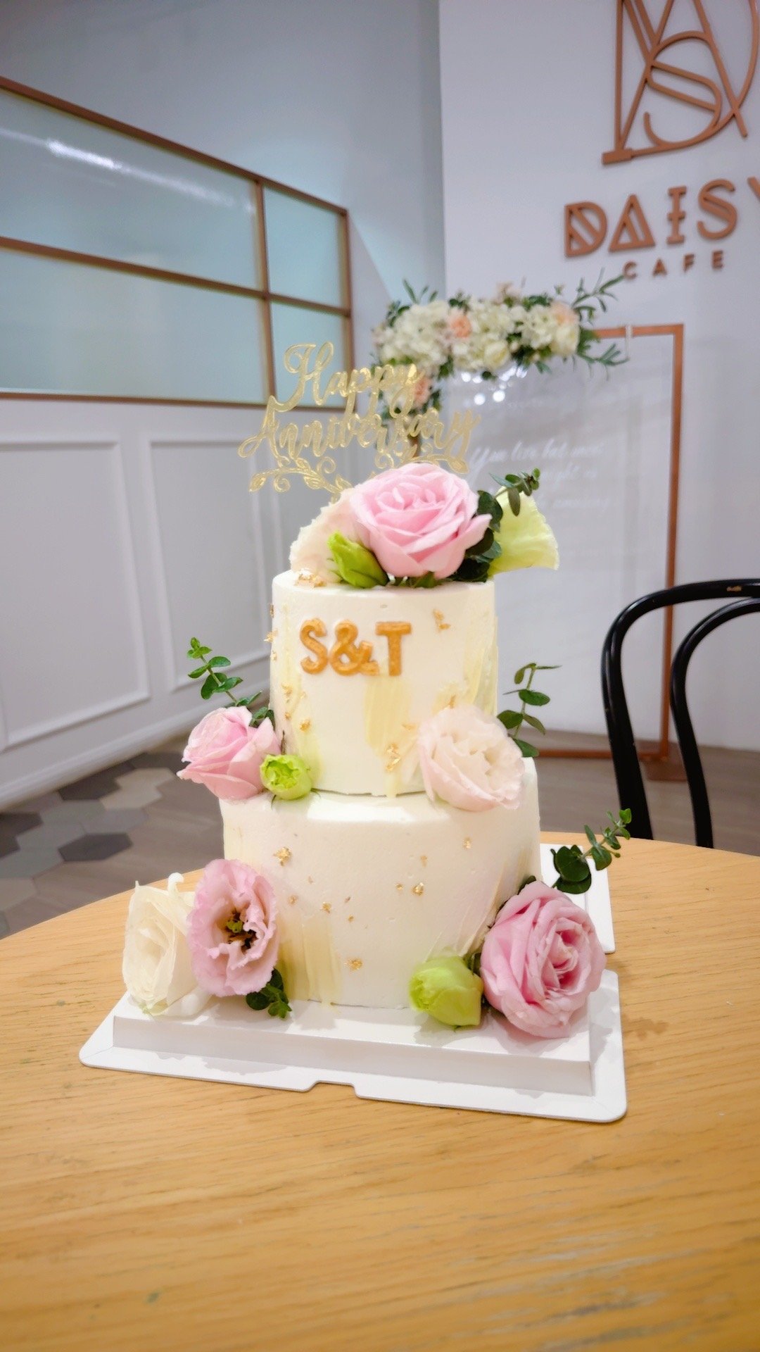 B005純白刷色鮮花