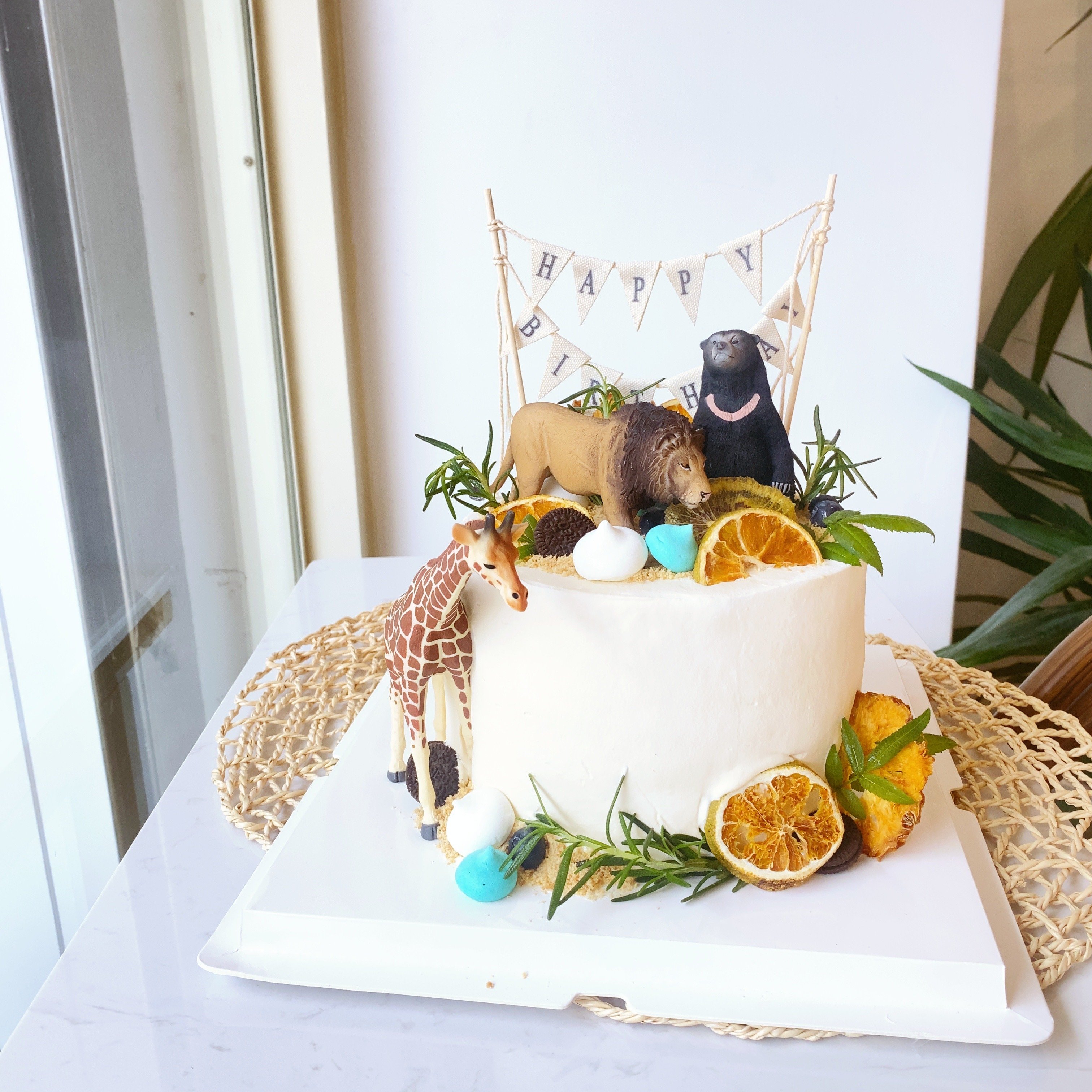 C009森林系動物公仔蛋糕