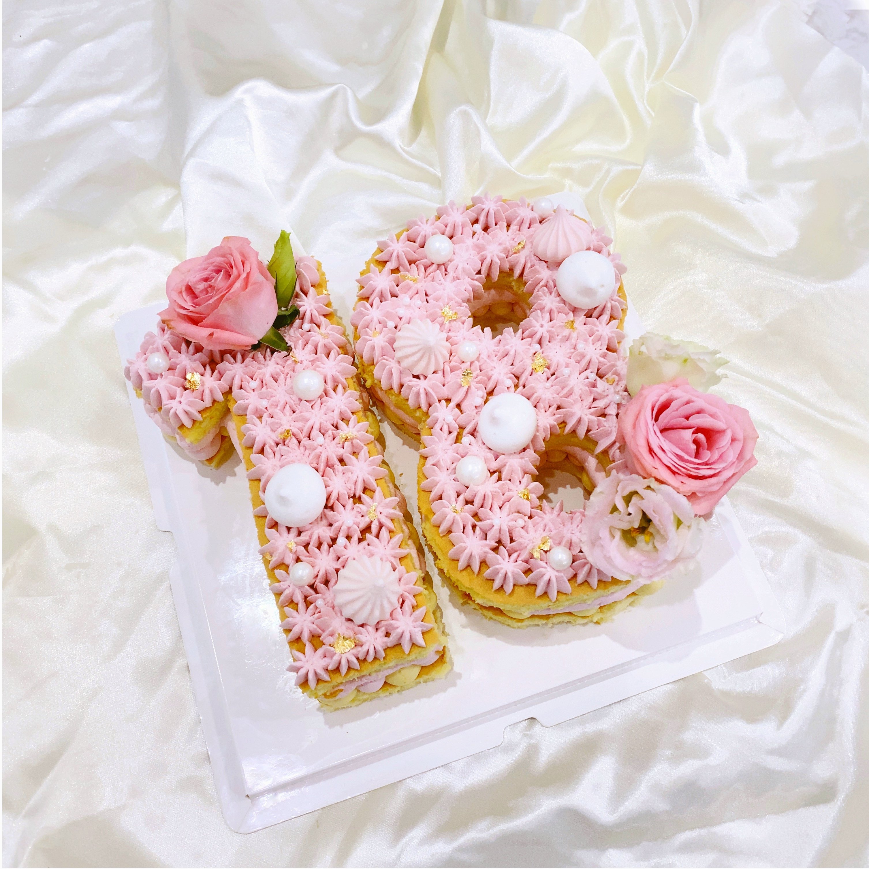 數字18（鮮花款/粉色）