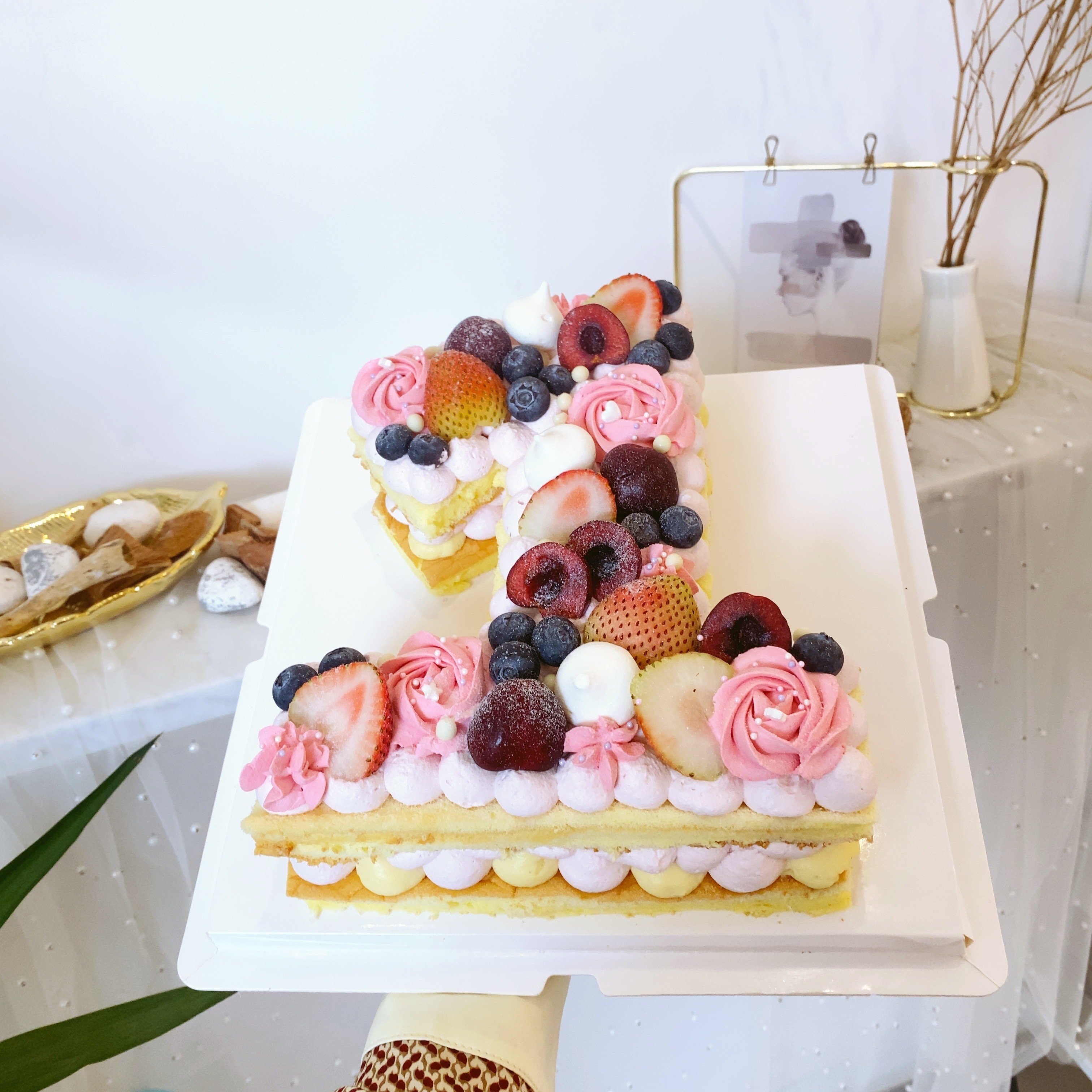 數字1（櫻桃草莓款/粉色）