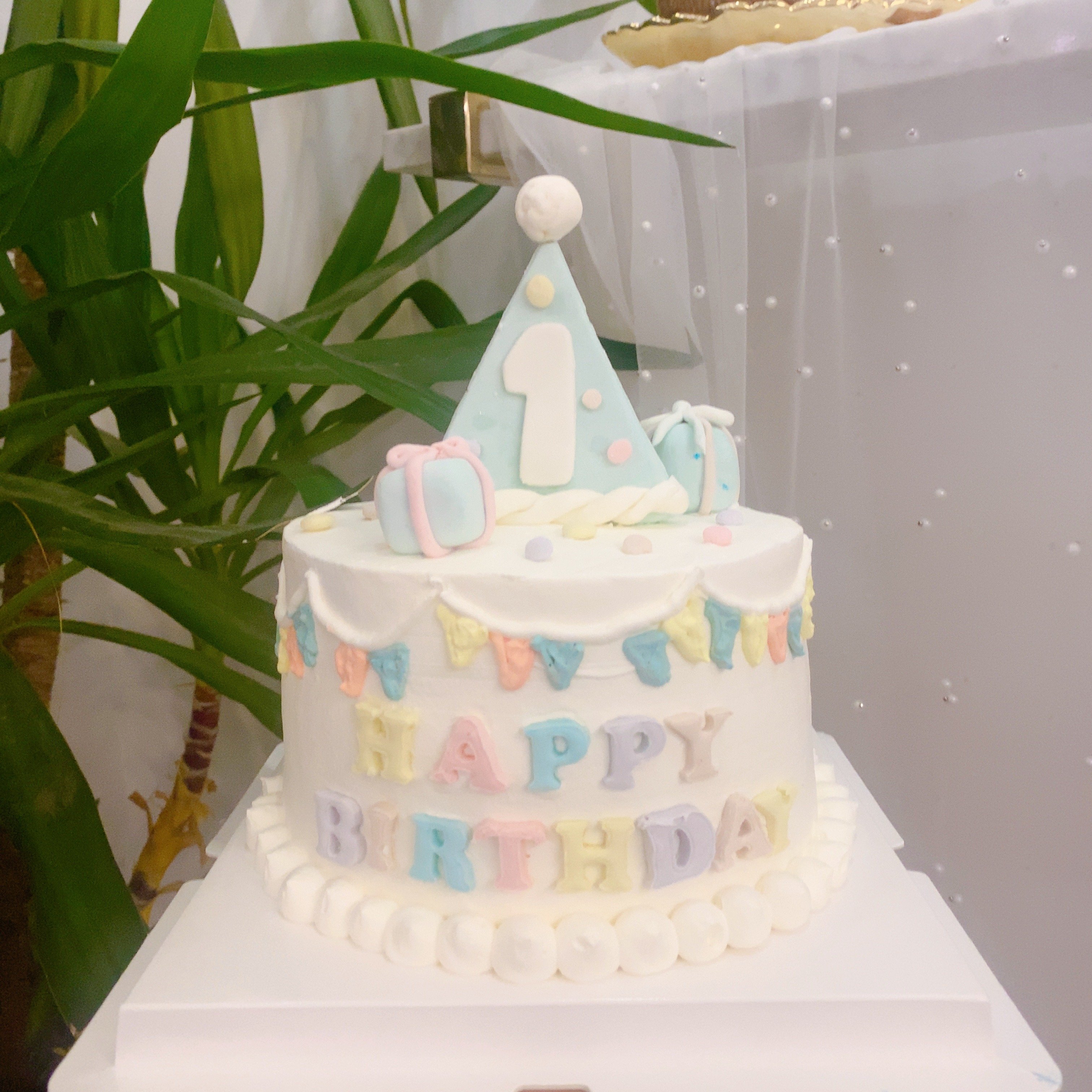 K038周歲生日翻糖蛋糕