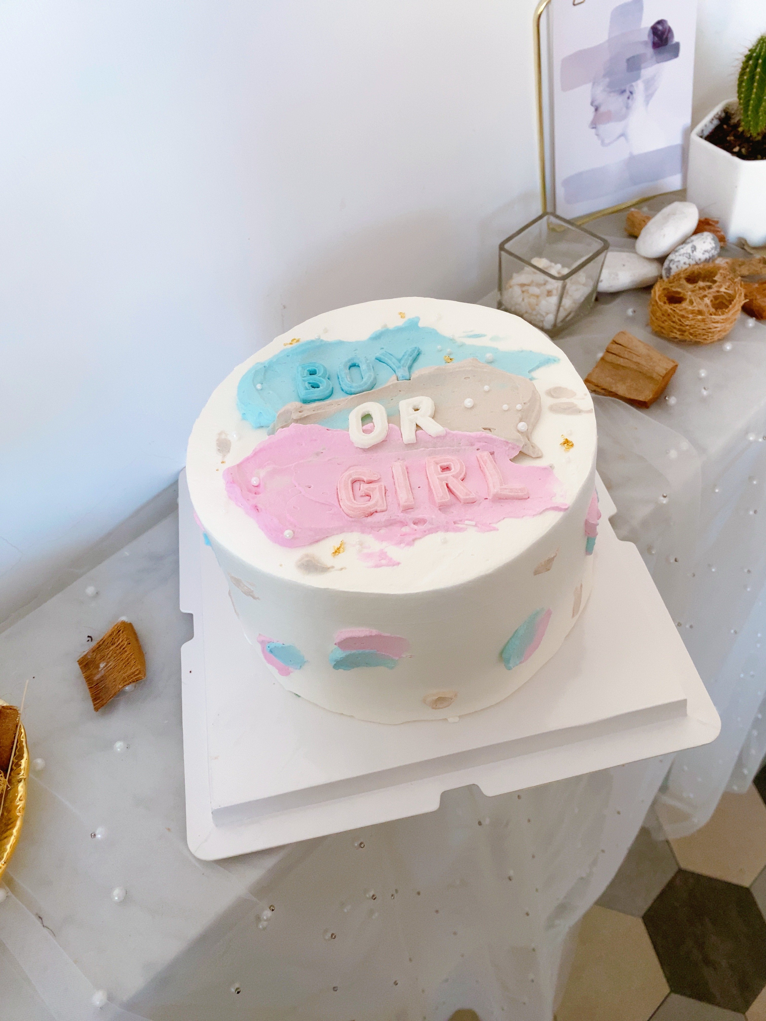 H001色塊風性別蛋糕