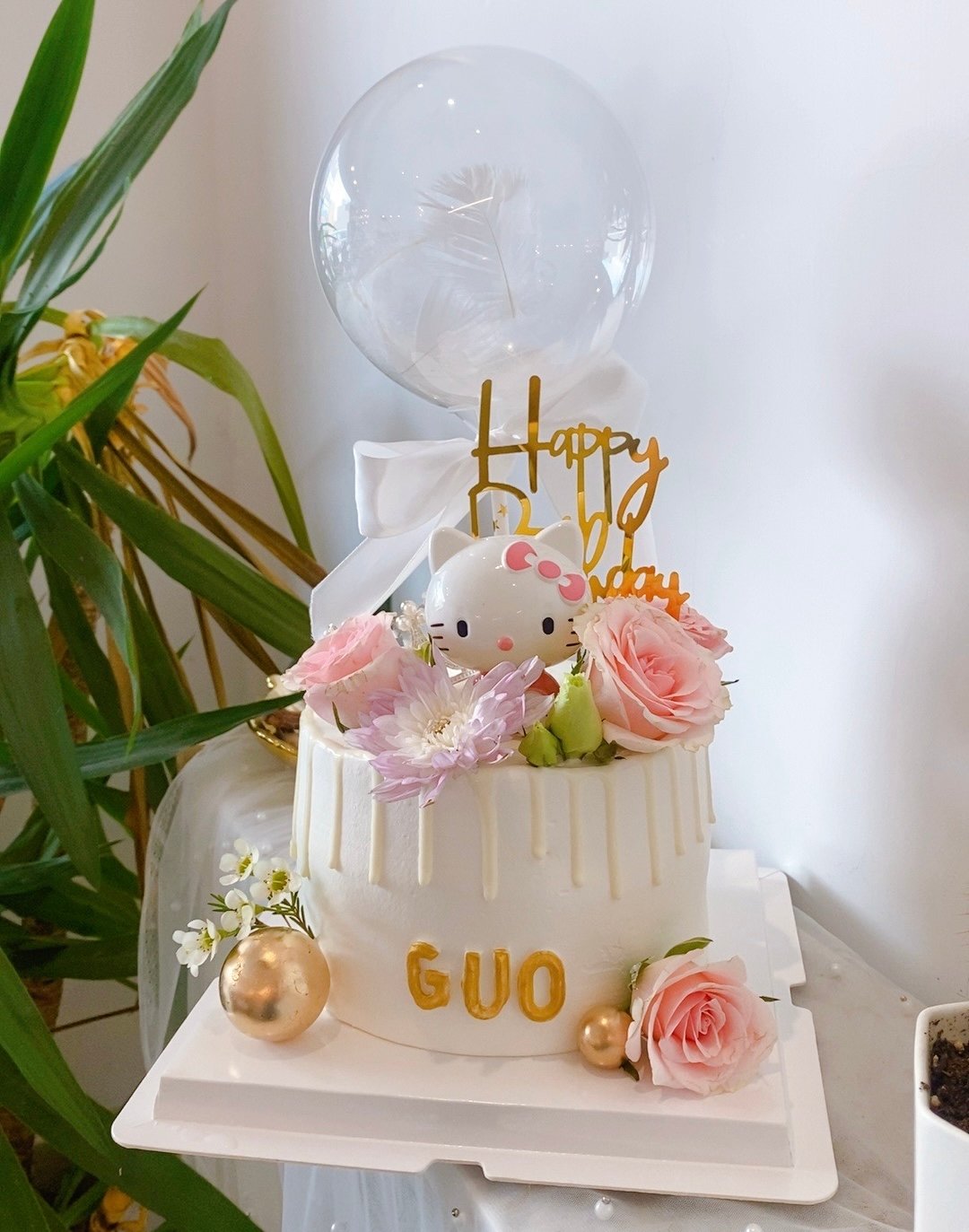 C018KITTY公仔鮮花蛋糕