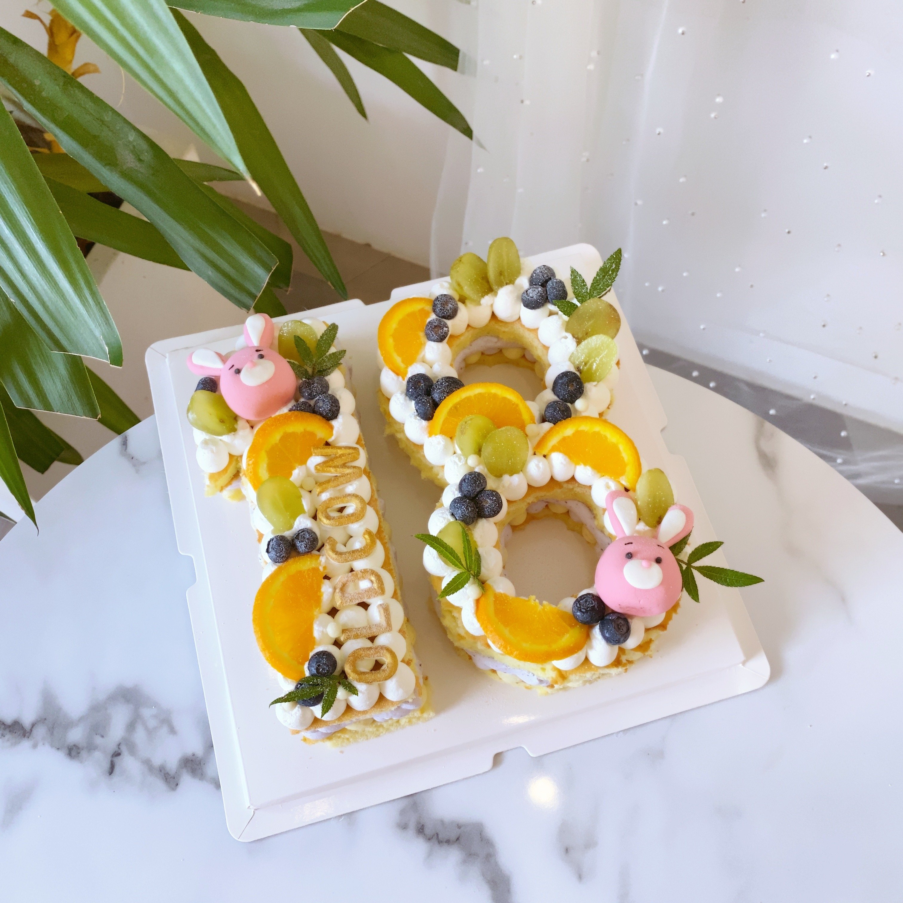 數字18(兔兔翻糖/柳橙藍莓款)