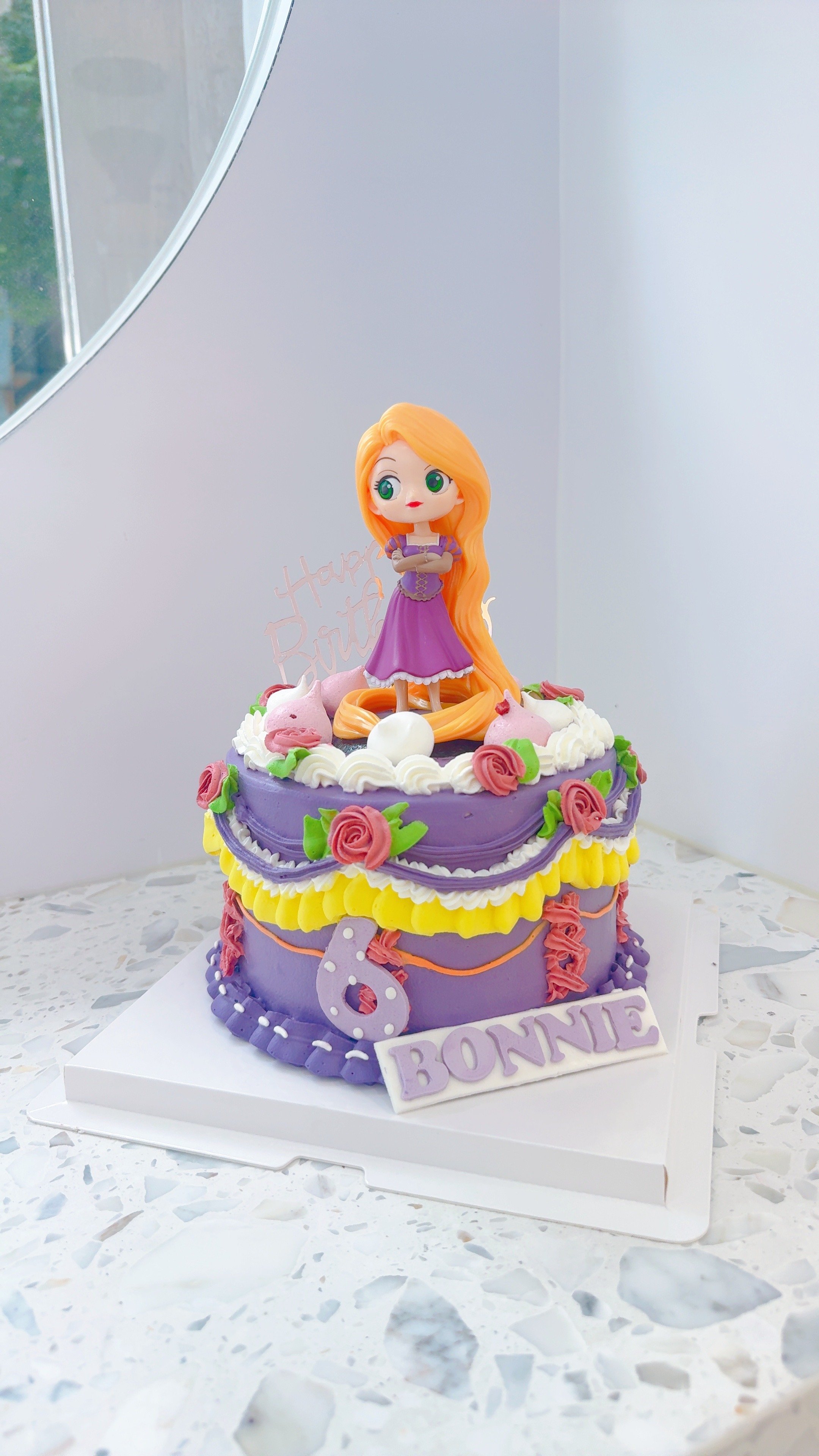 c053長髮公主造型蛋糕