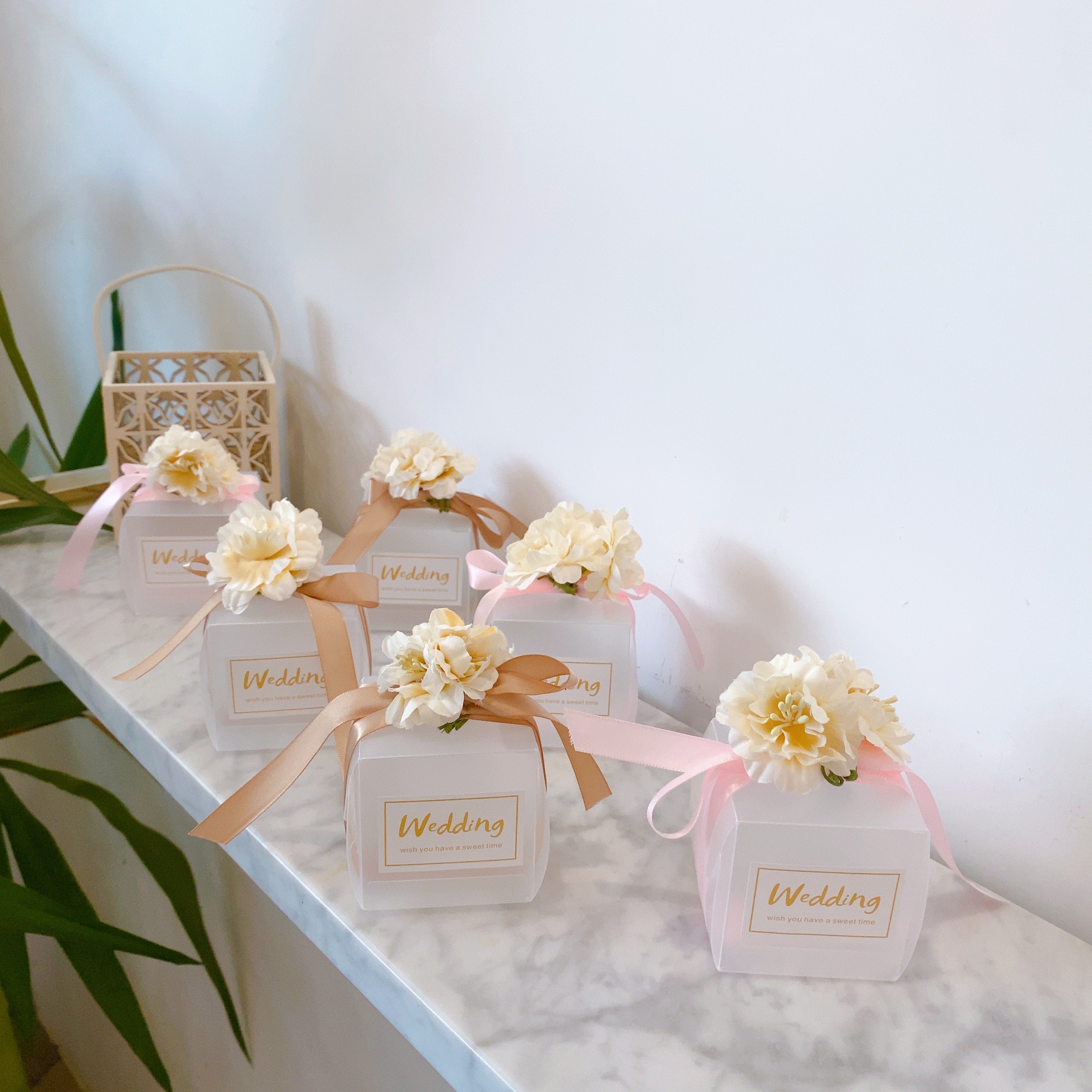 花朵磨砂盒婚禮小物