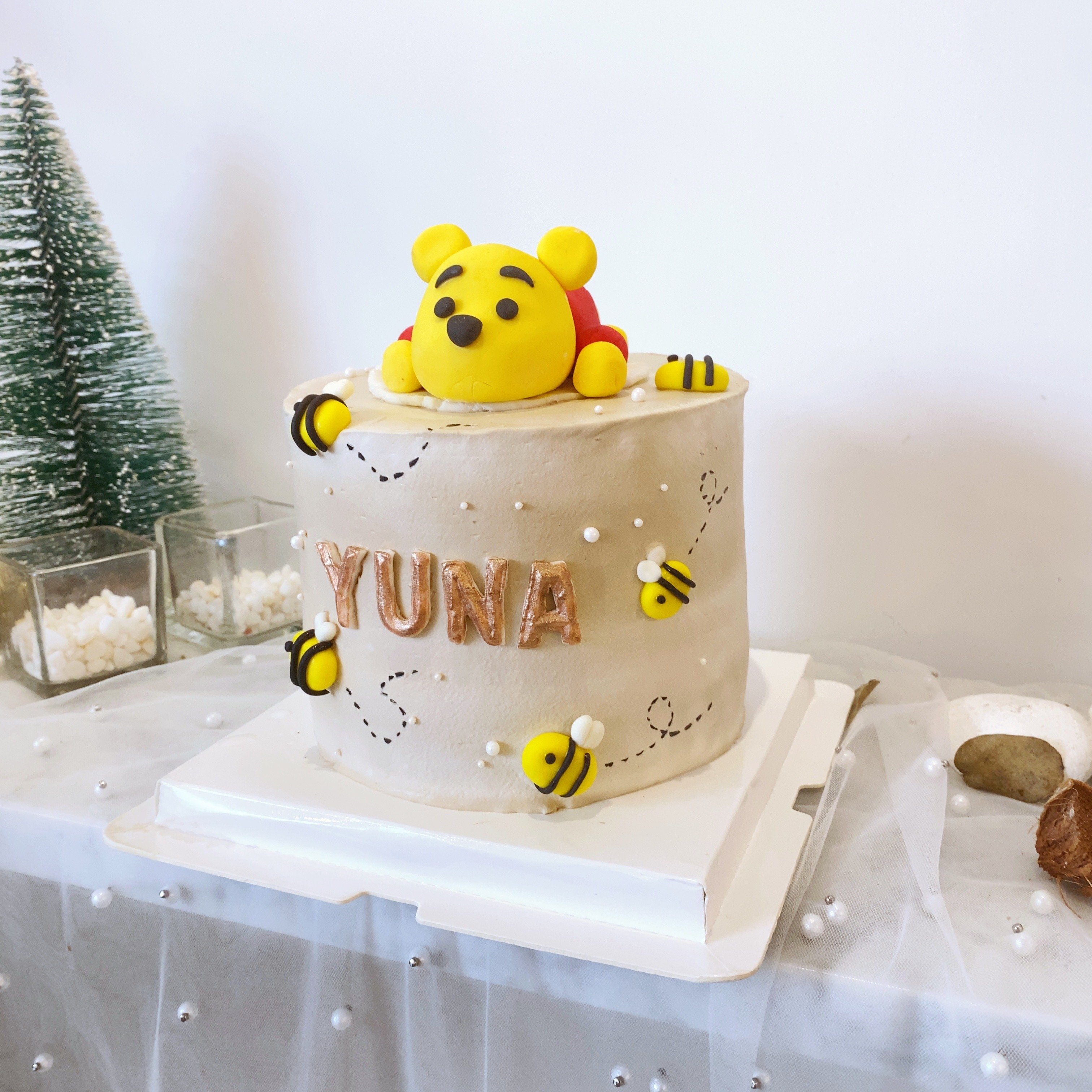 K023小熊維尼翻糖蛋糕