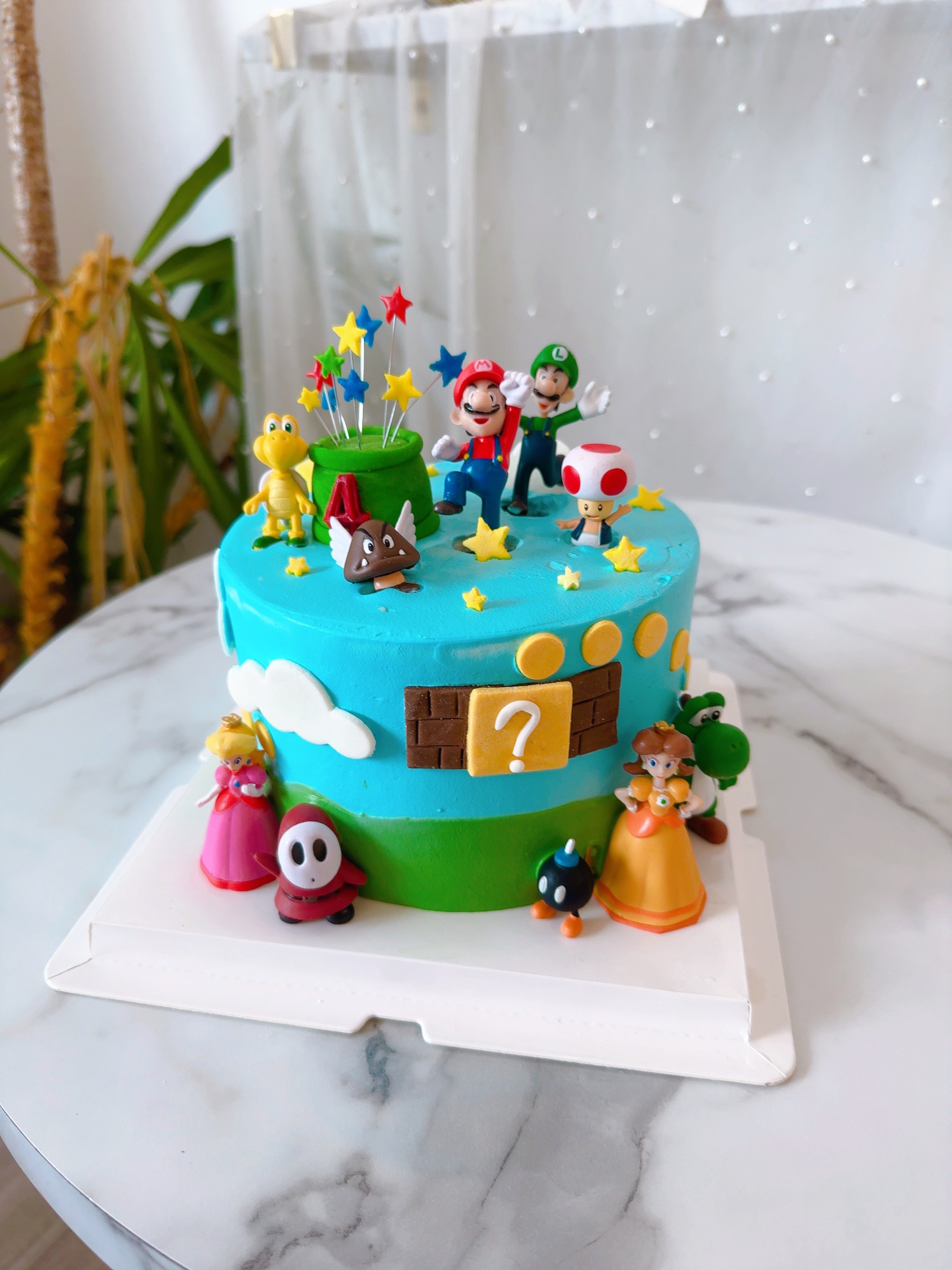 C035馬力歐公仔翻糖蛋糕